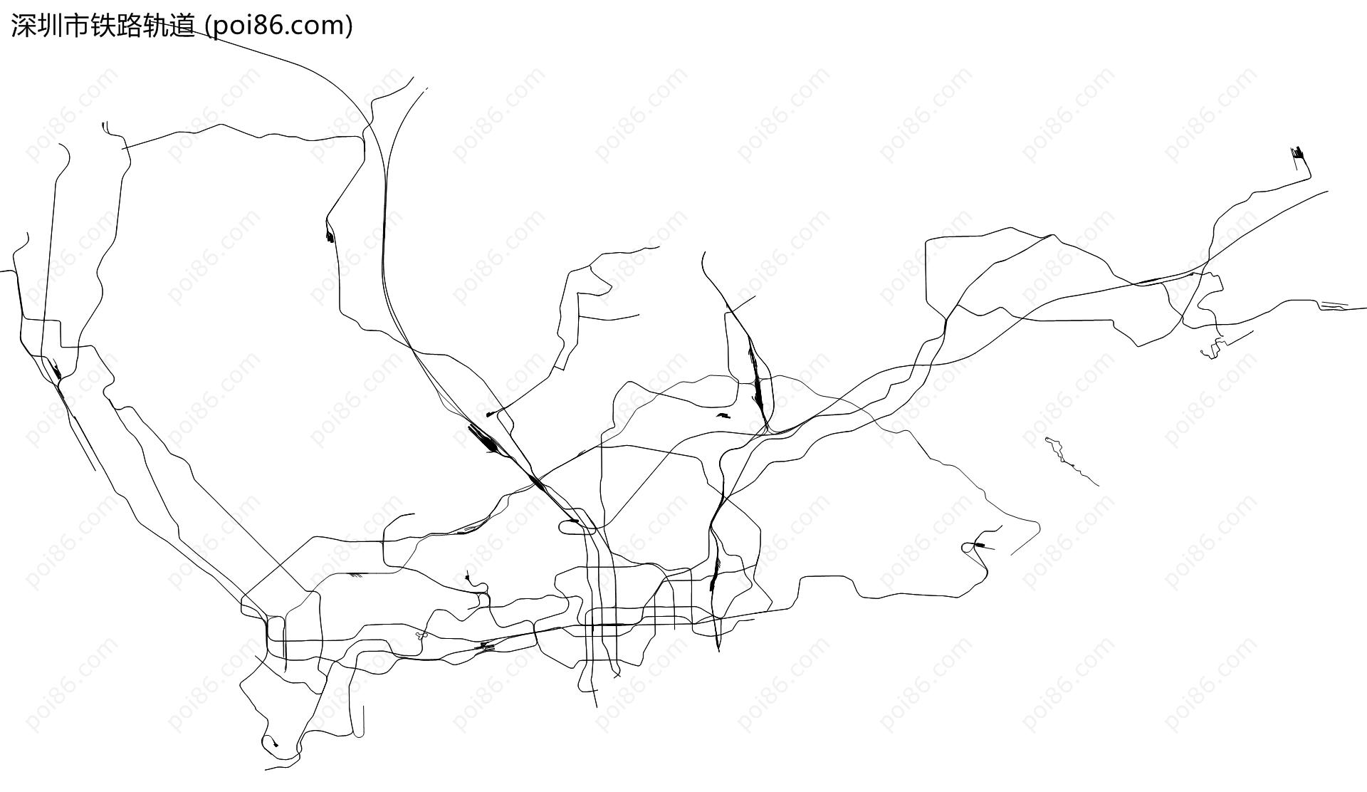 深圳市铁路轨道地图