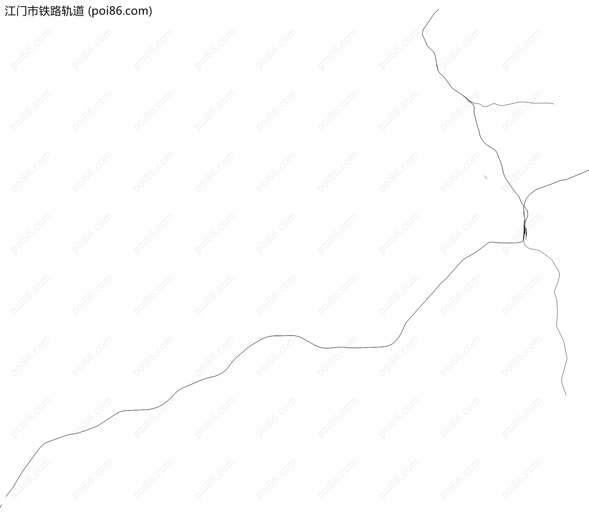 江门市铁路轨道地图
