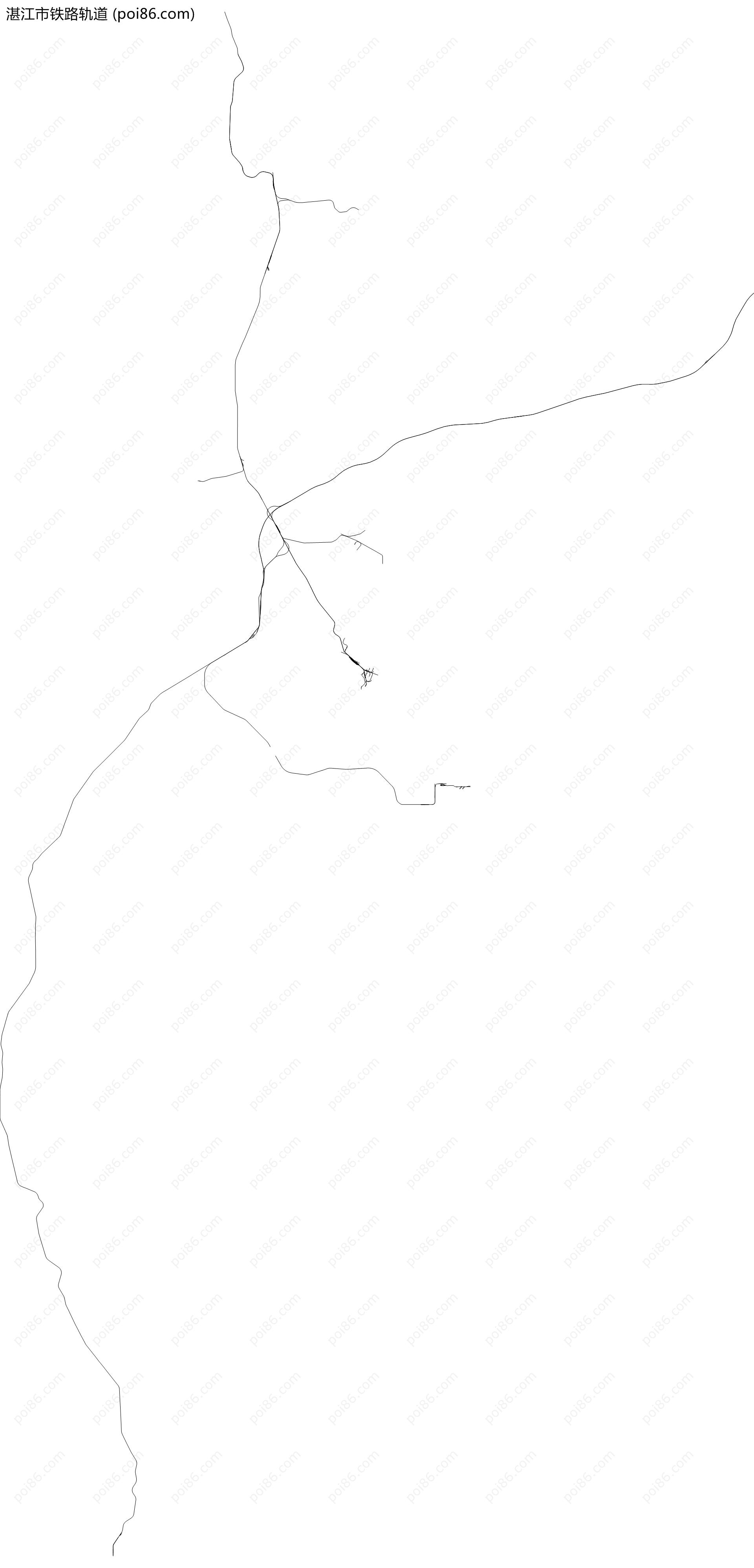 湛江市铁路轨道地图