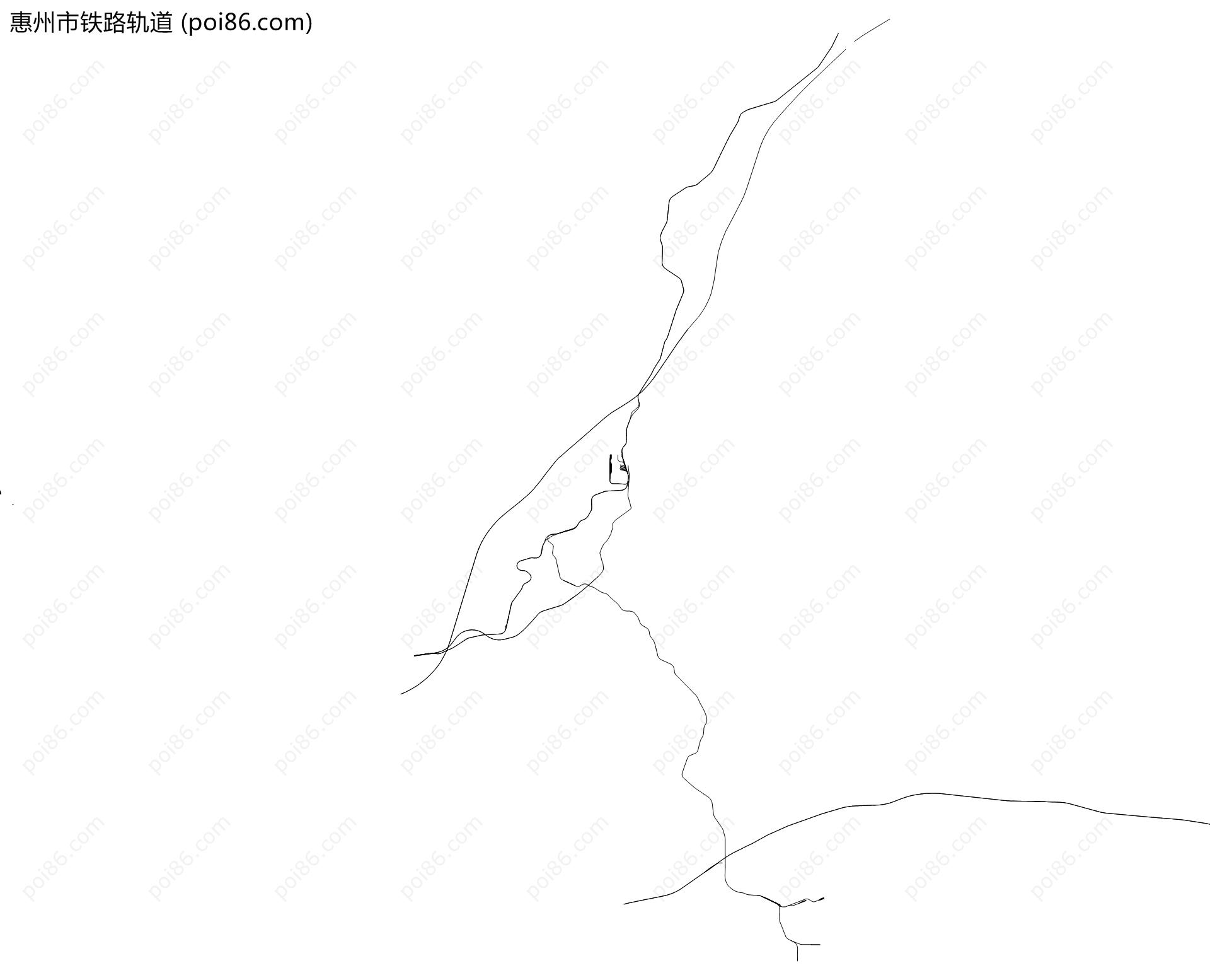 惠州市铁路轨道地图