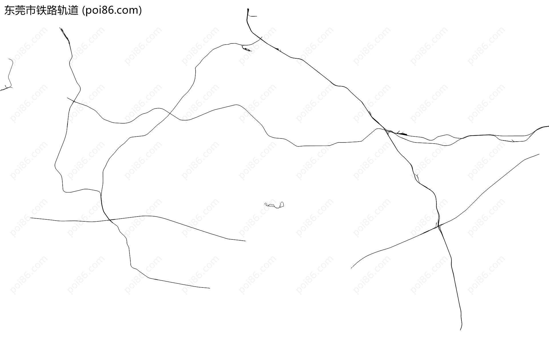 东莞市铁路轨道地图