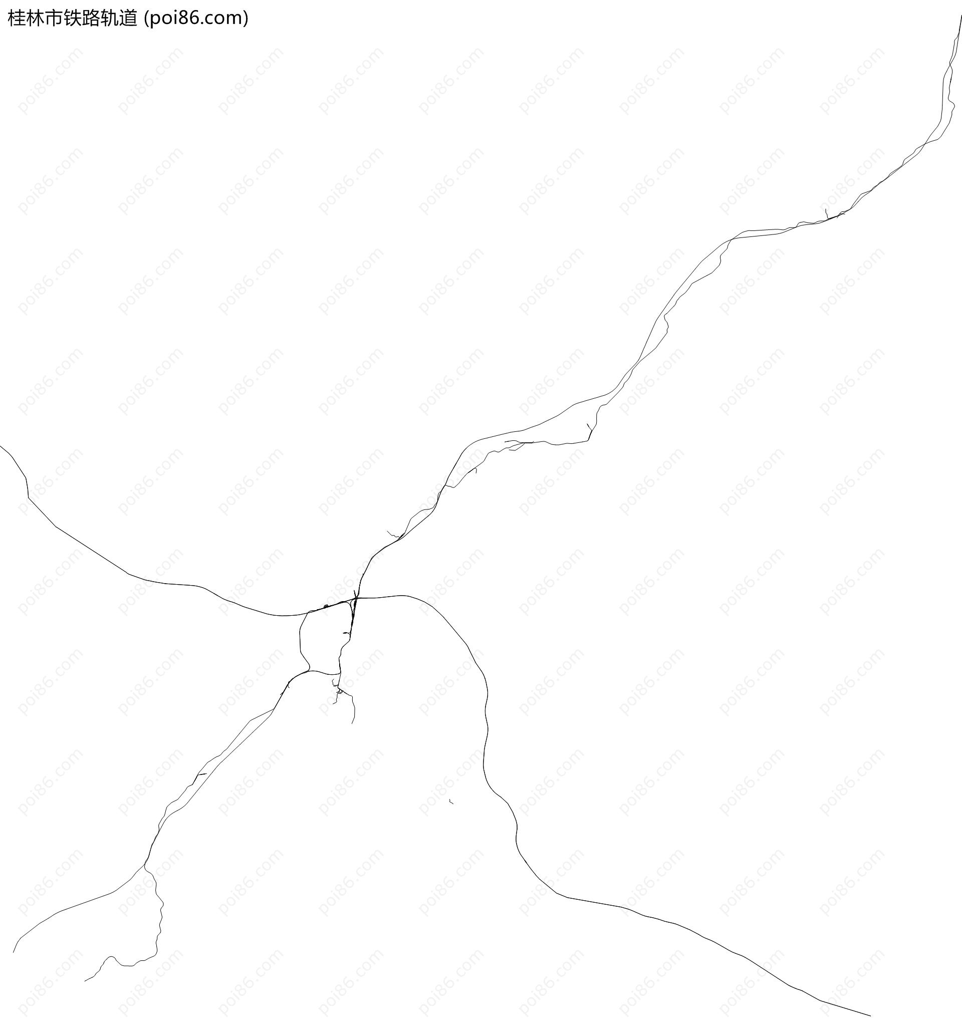 桂林市铁路轨道地图