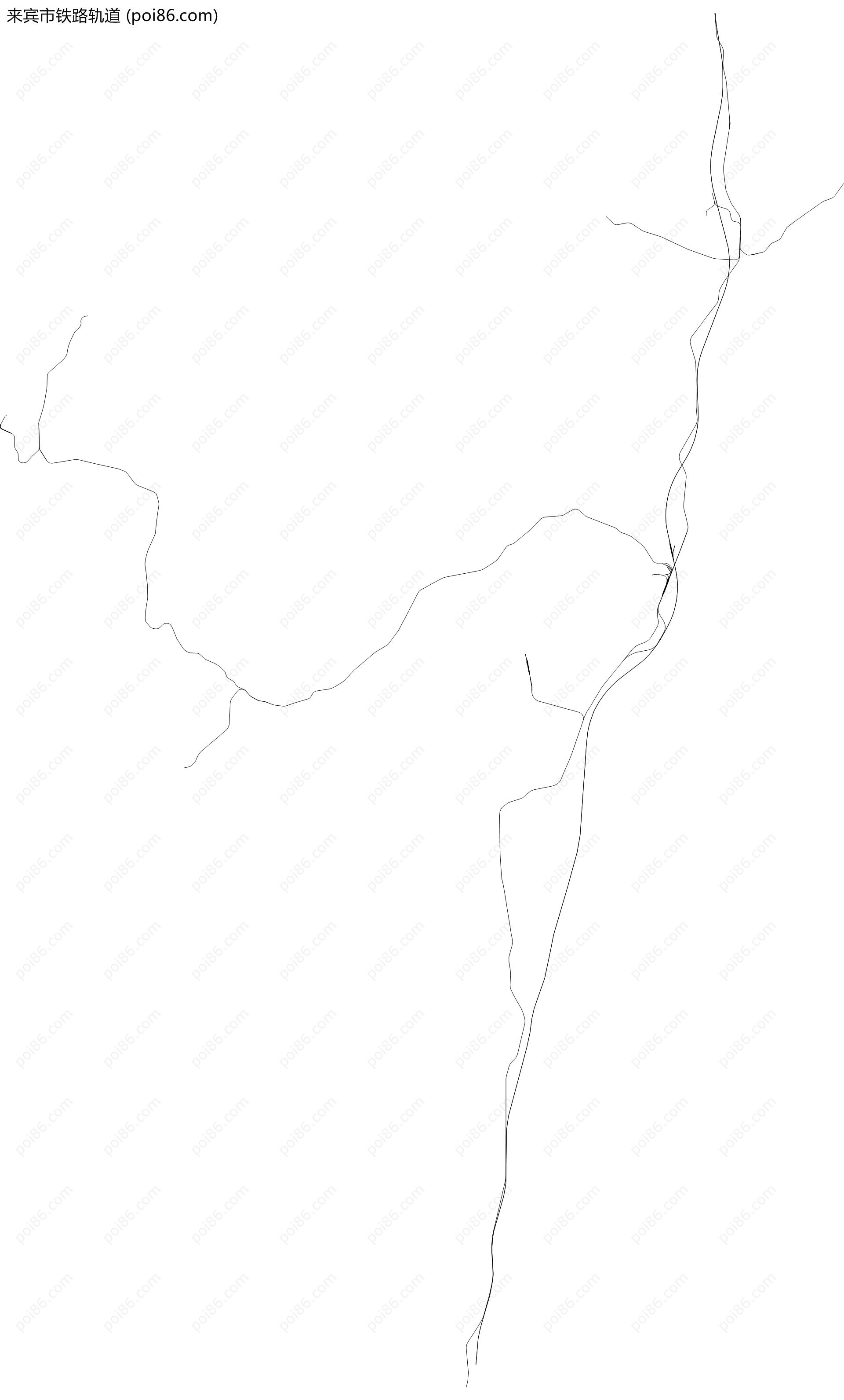 来宾市铁路轨道地图