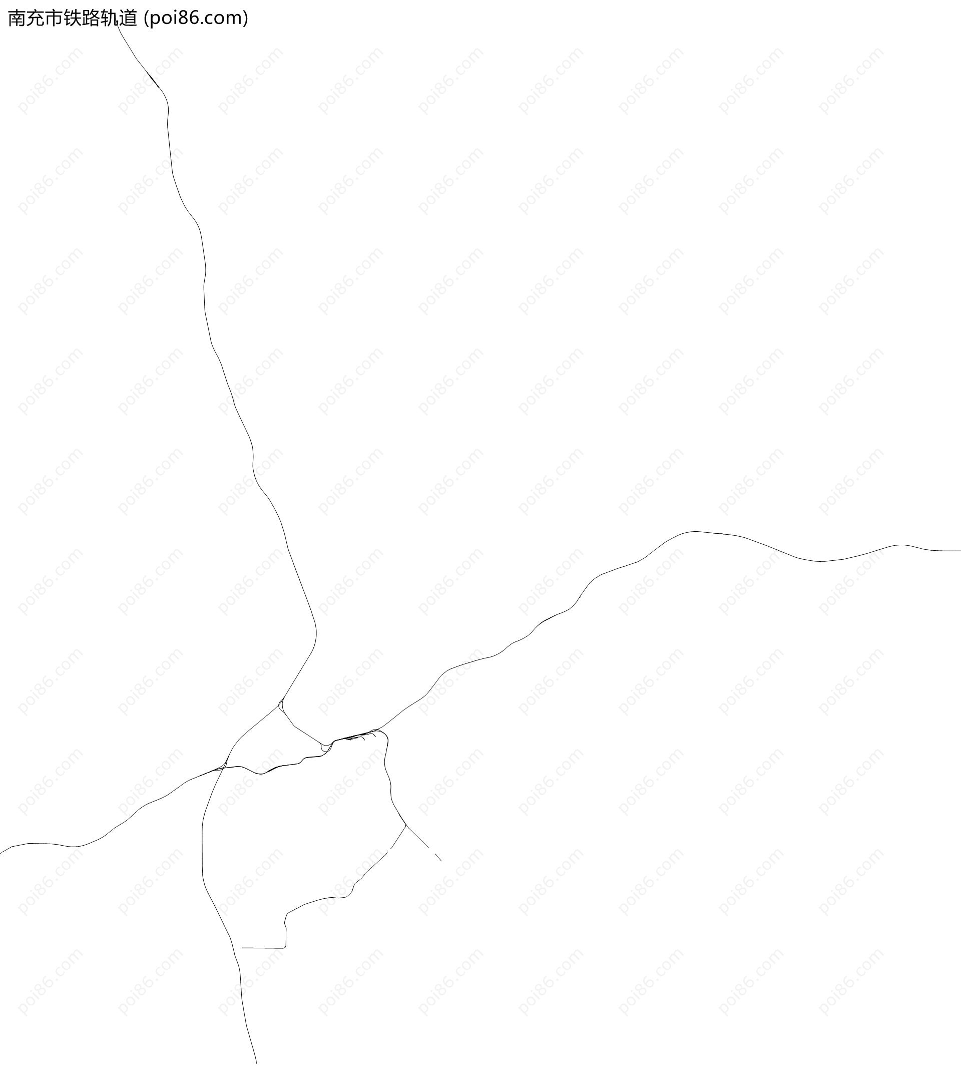 南充市铁路轨道地图