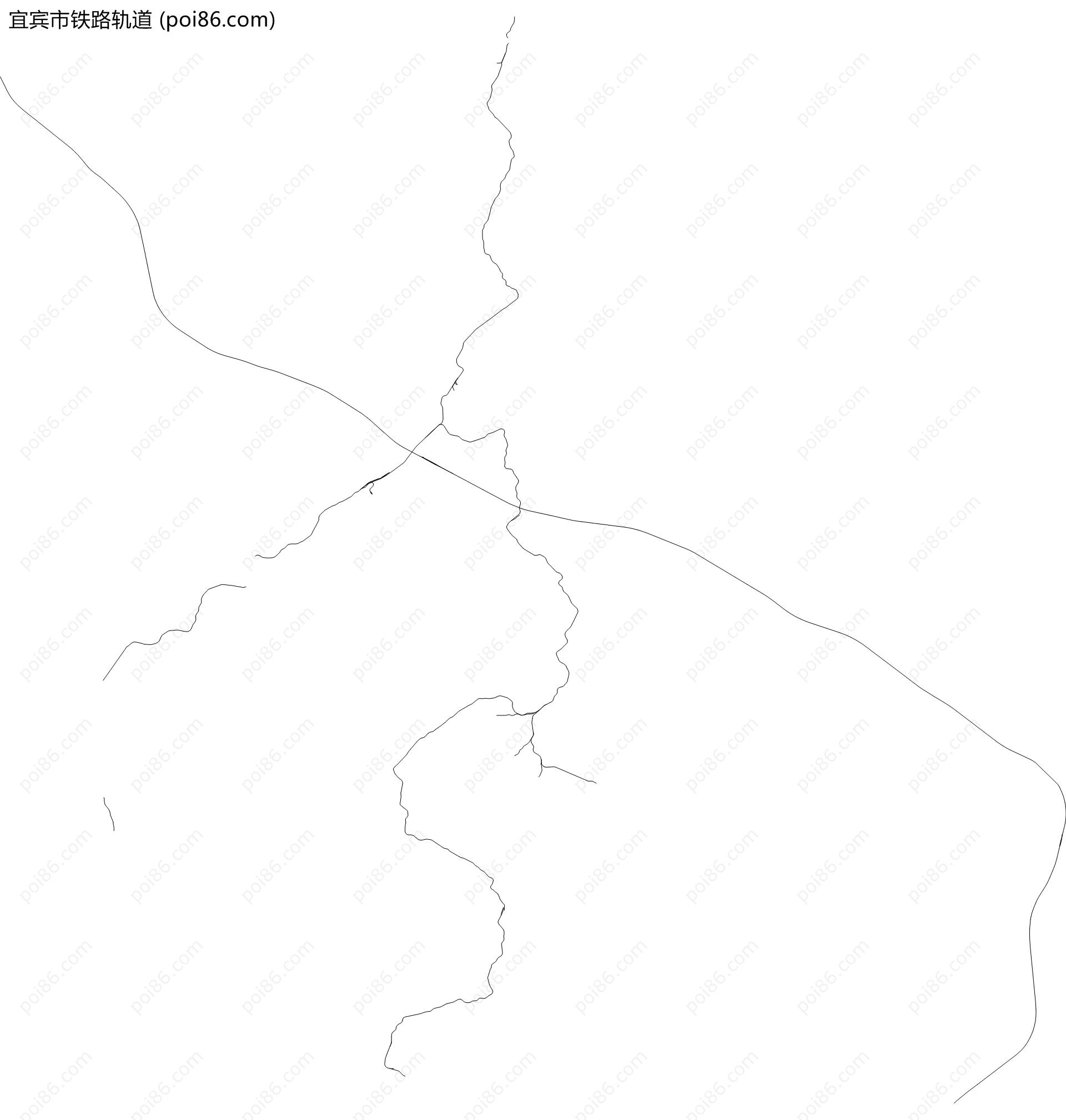 宜宾市铁路轨道地图