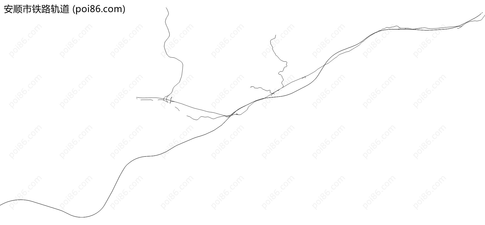 安顺市铁路轨道地图