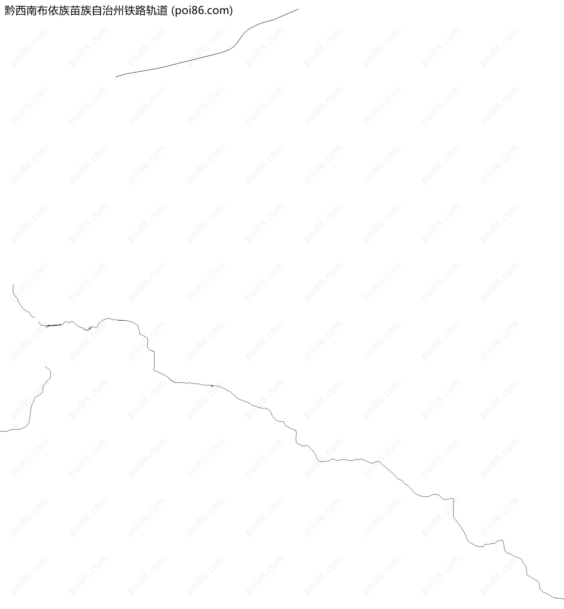 黔西南布依族苗族自治州铁路轨道地图