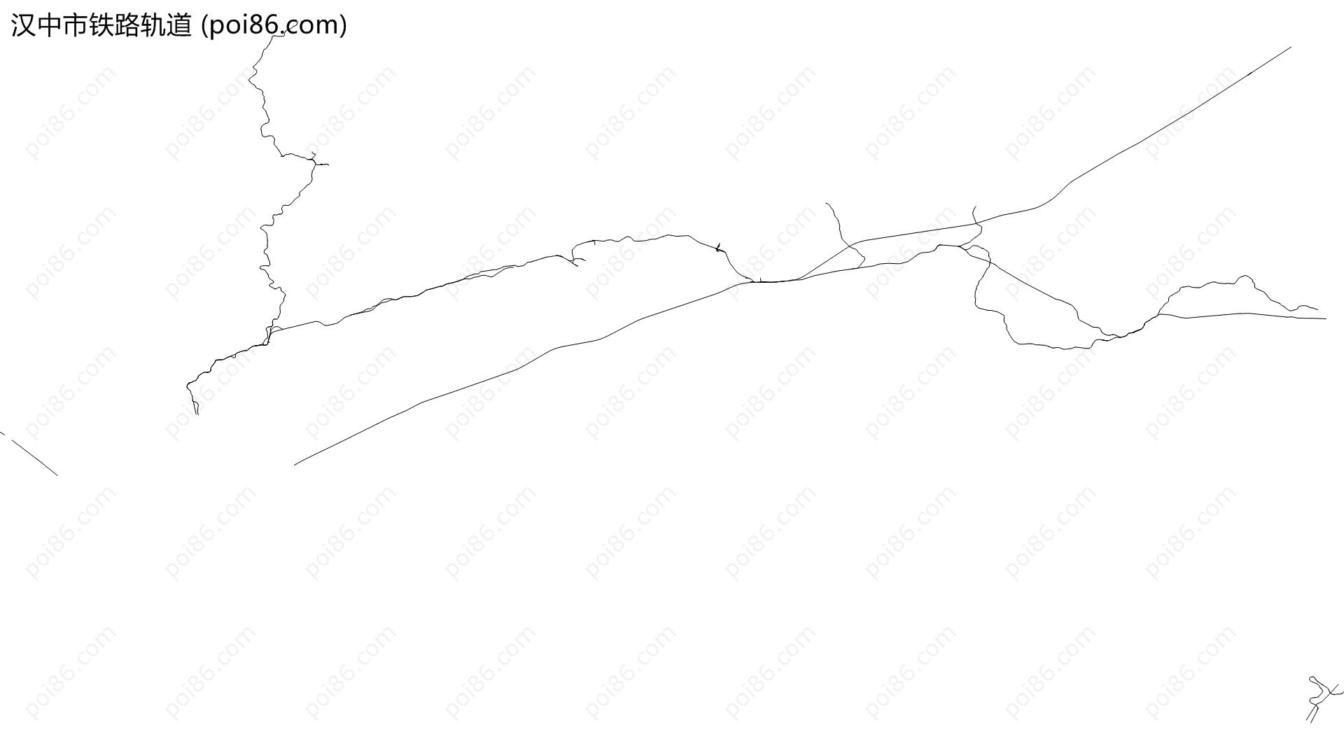 汉中市铁路轨道地图