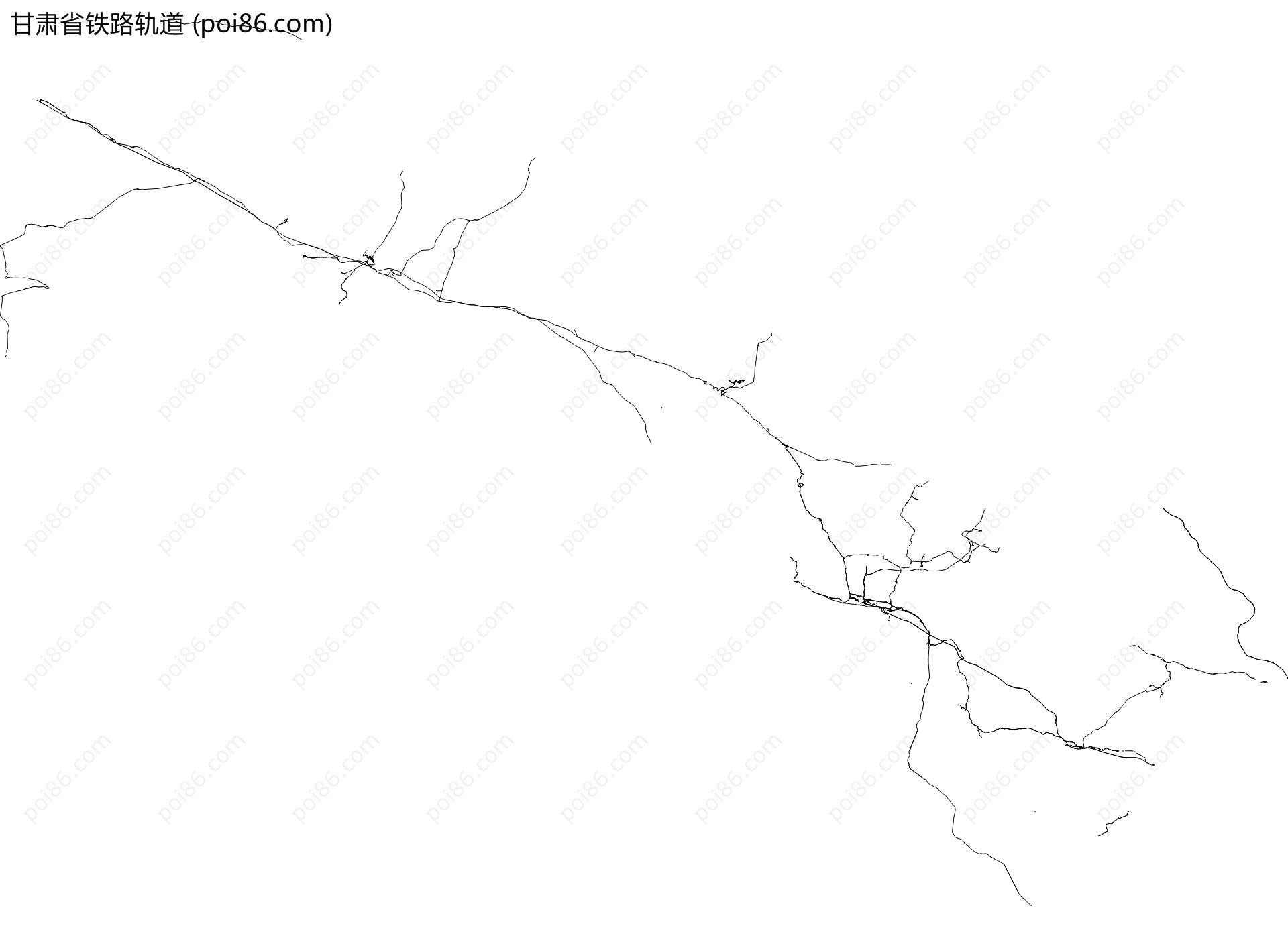 甘肃省铁路轨道地图