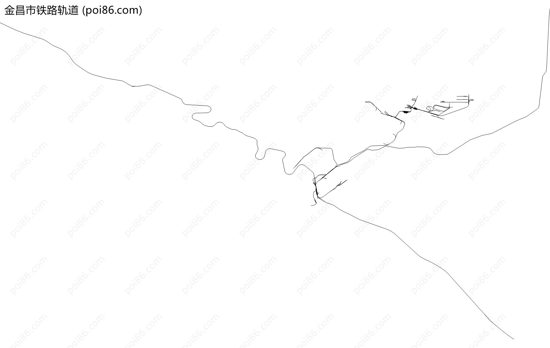 金昌市铁路轨道地图