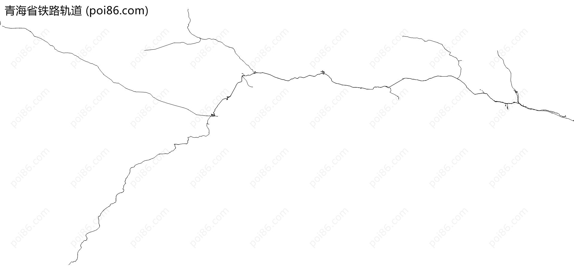青海省铁路轨道地图