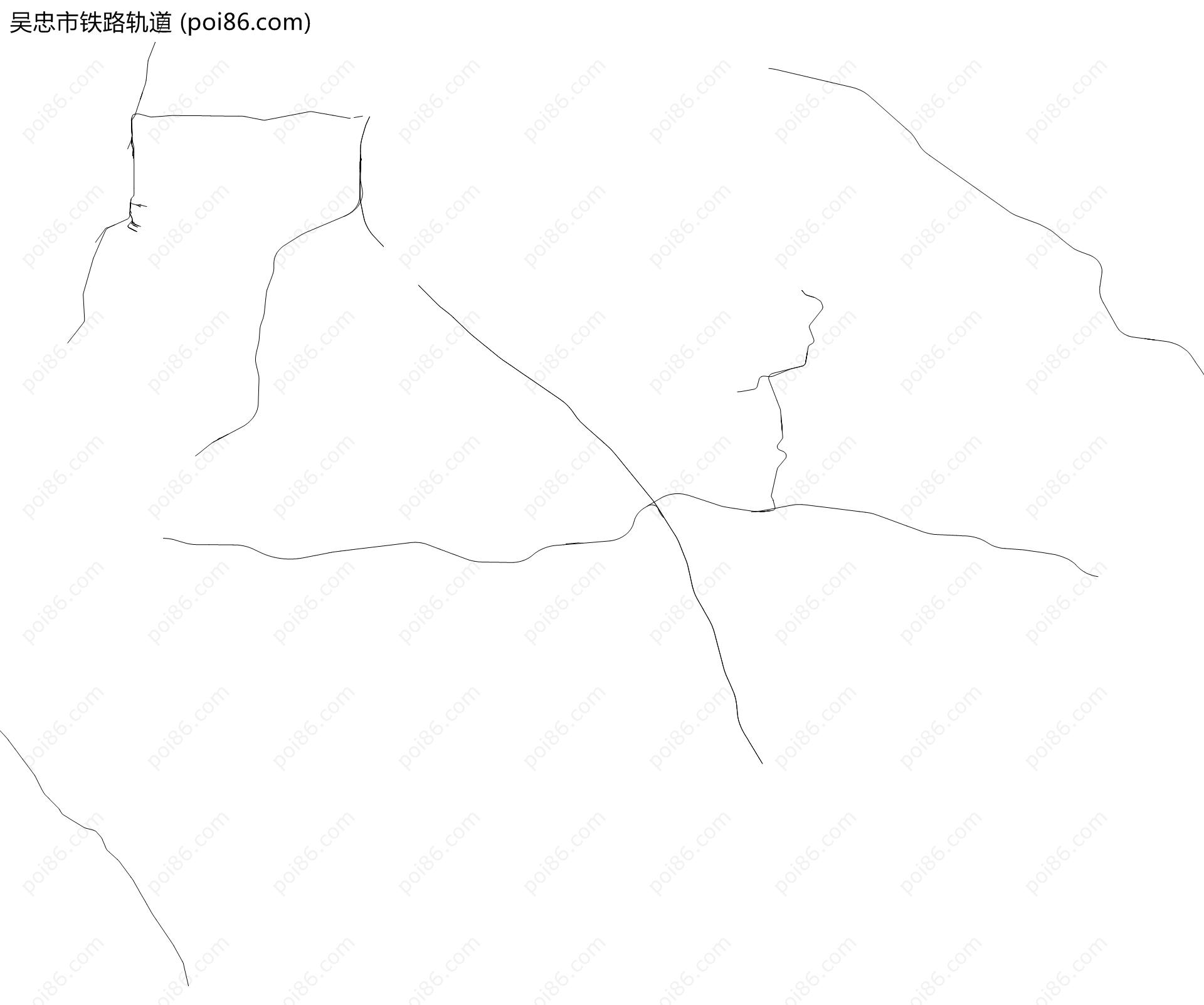 吴忠市铁路轨道地图