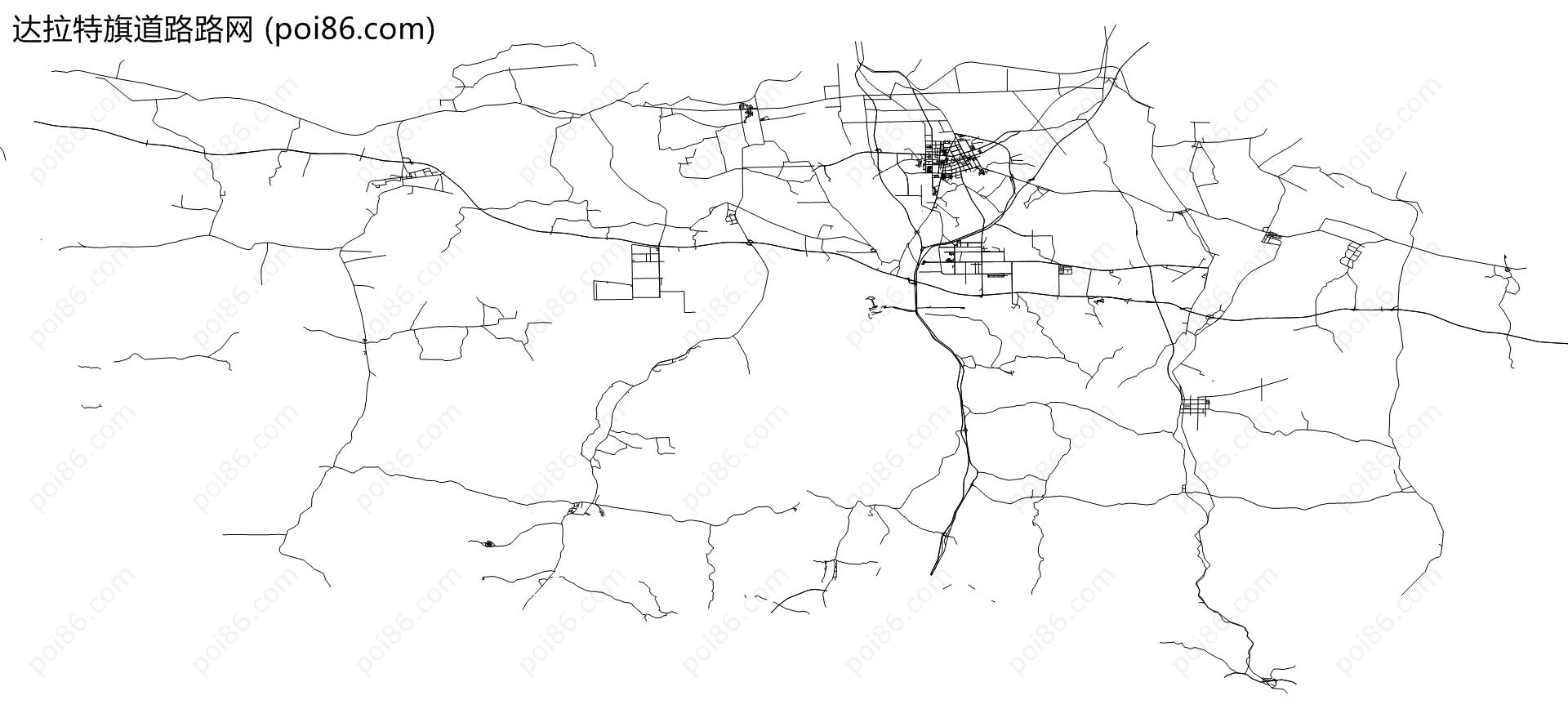 达拉特旗道路路网地图