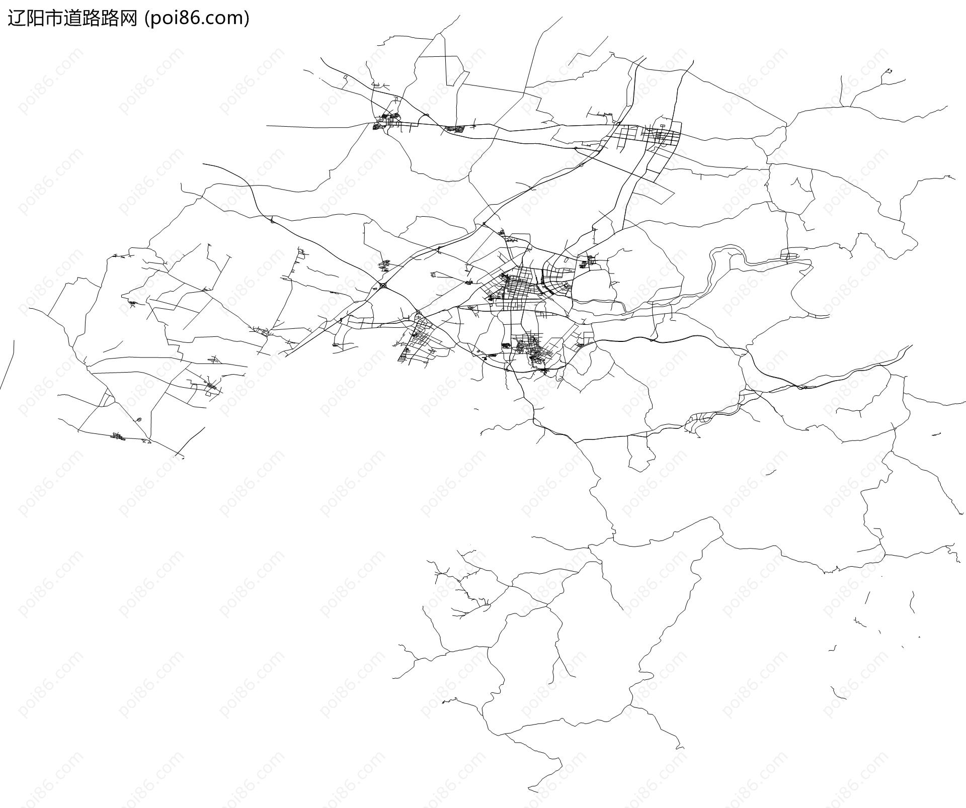辽阳市道路路网地图