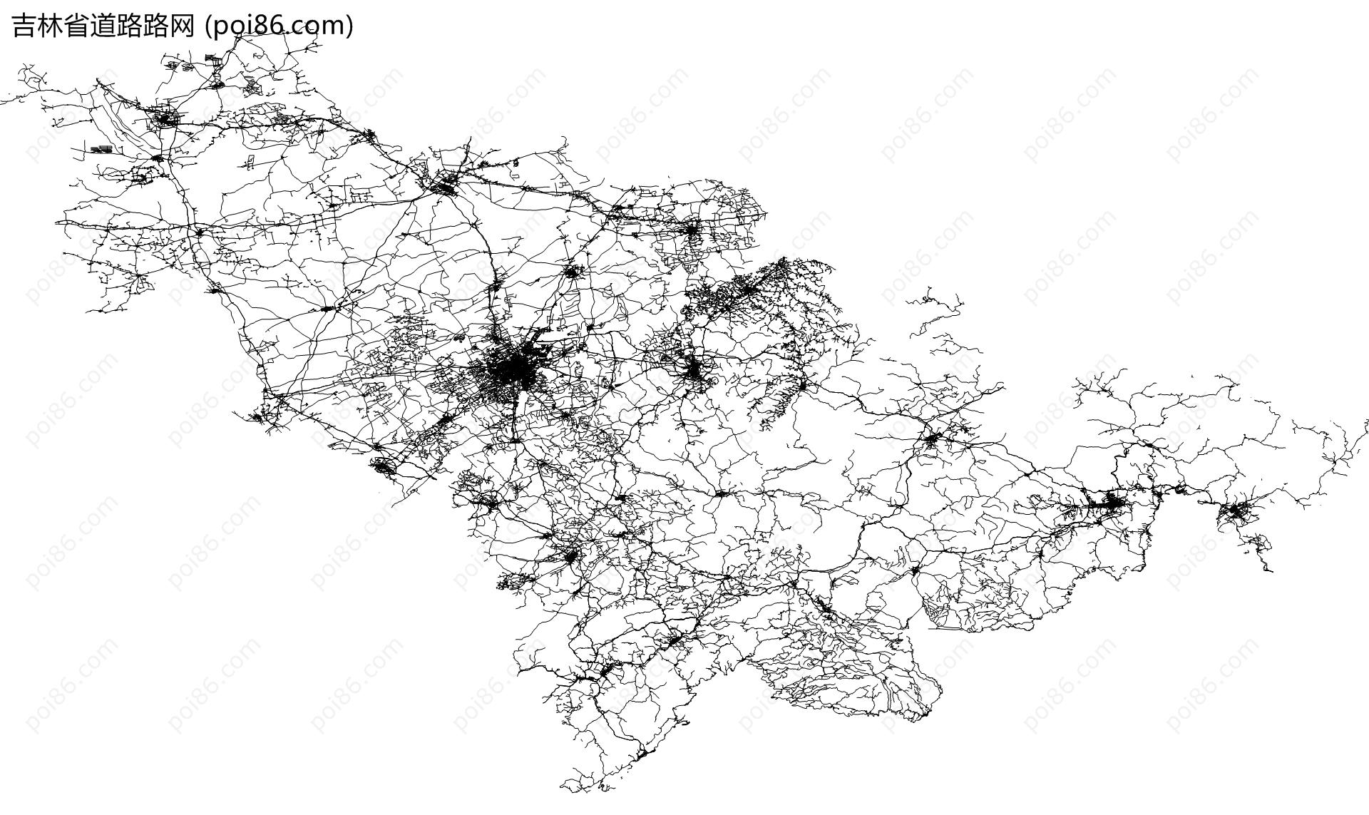 吉林省道路路网地图