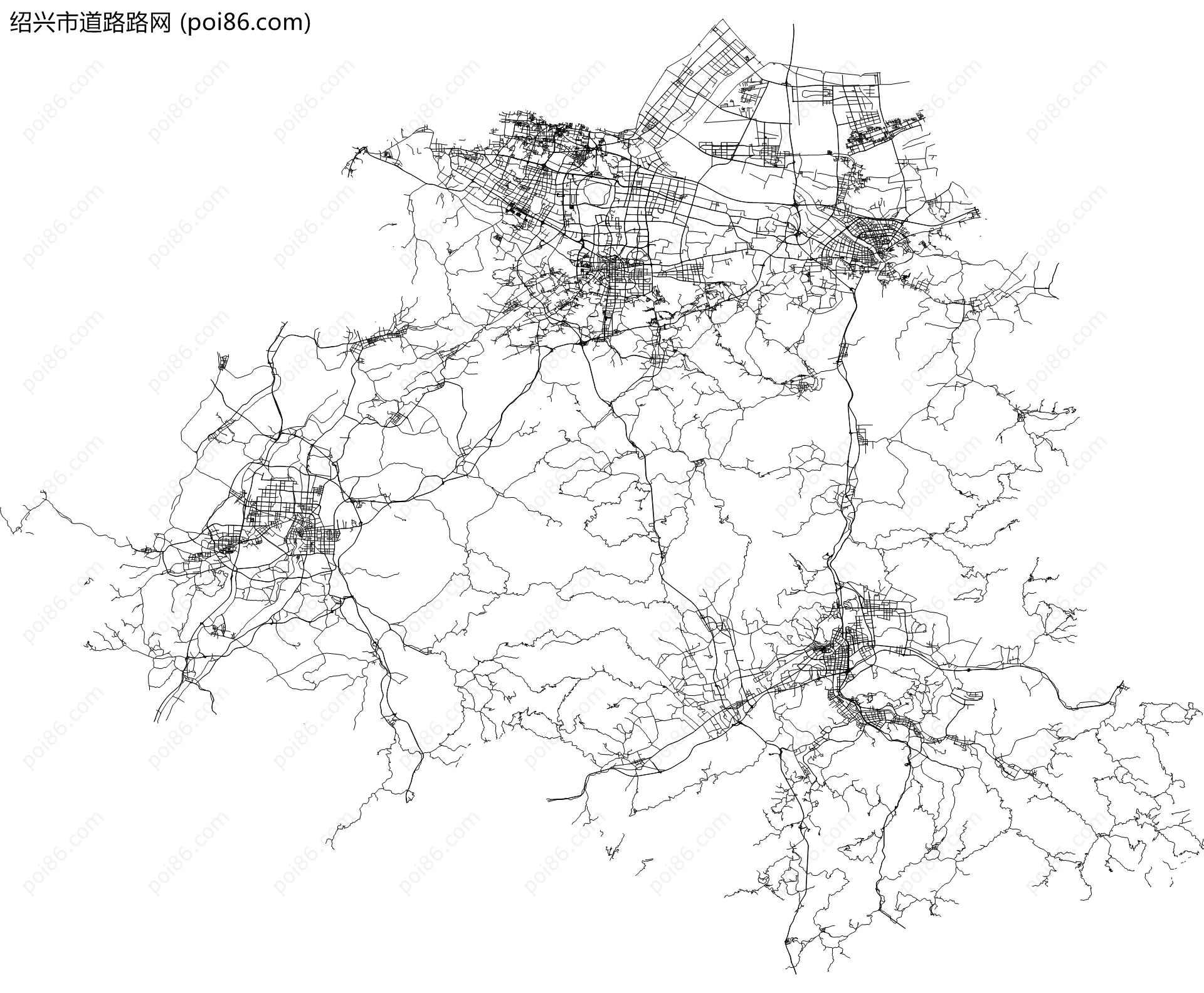 绍兴市道路路网地图