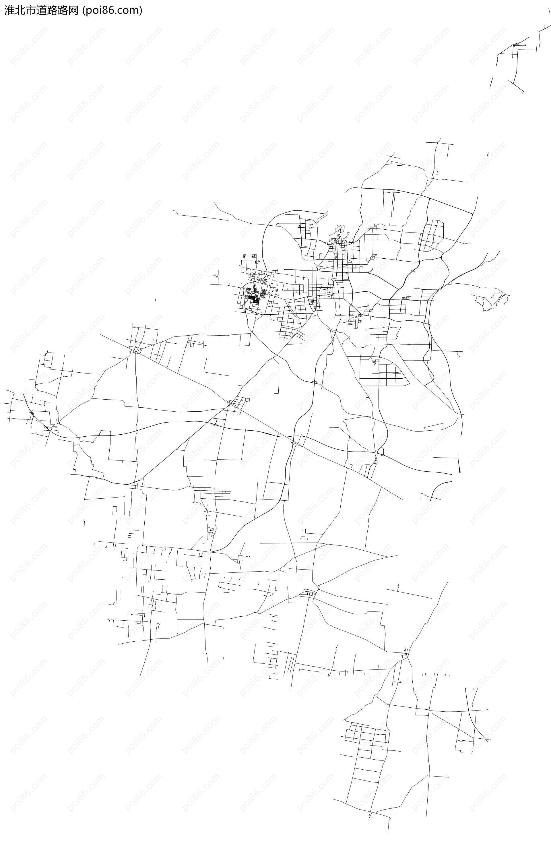 淮北市道路路网地图