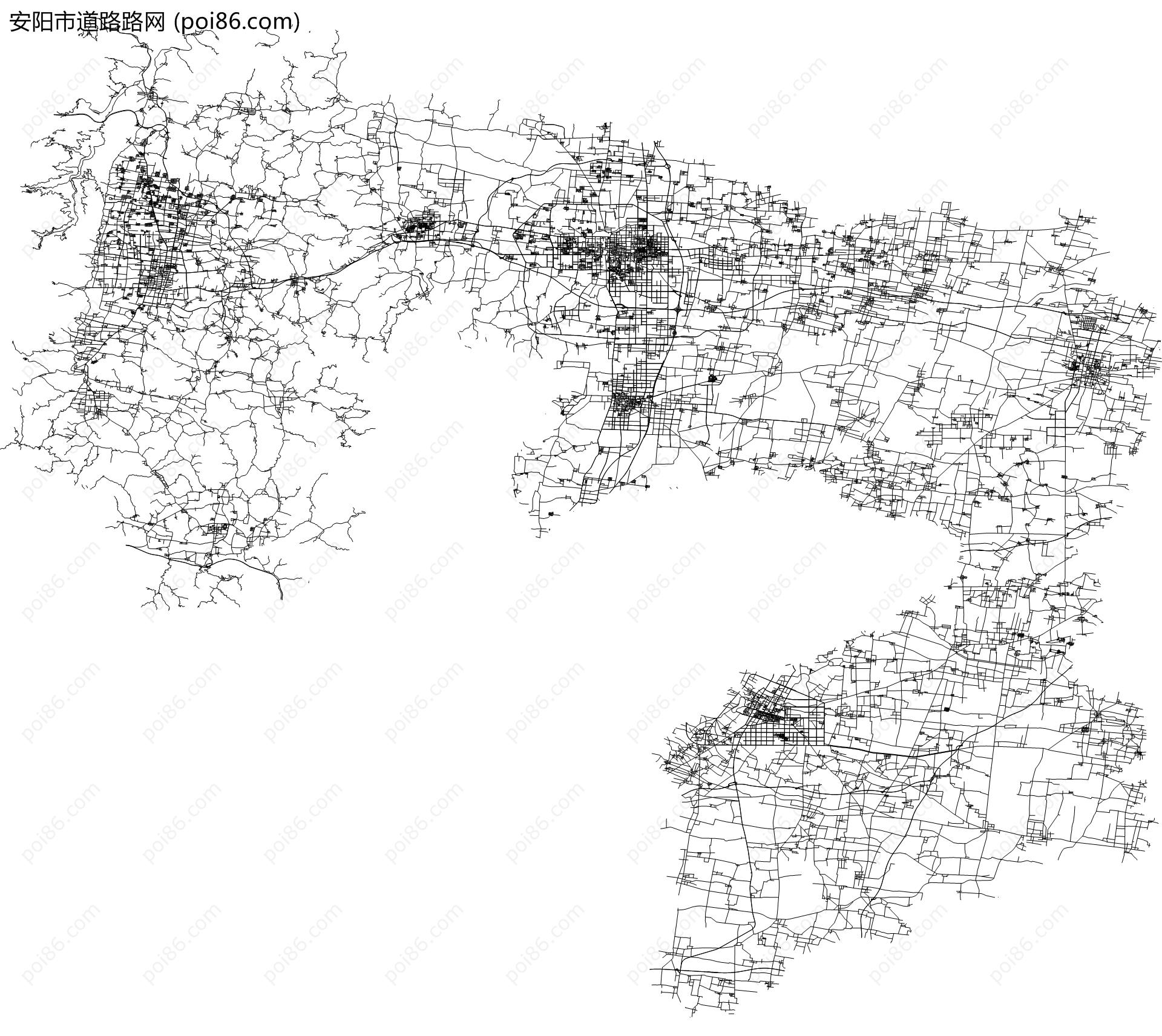 安阳市道路路网地图