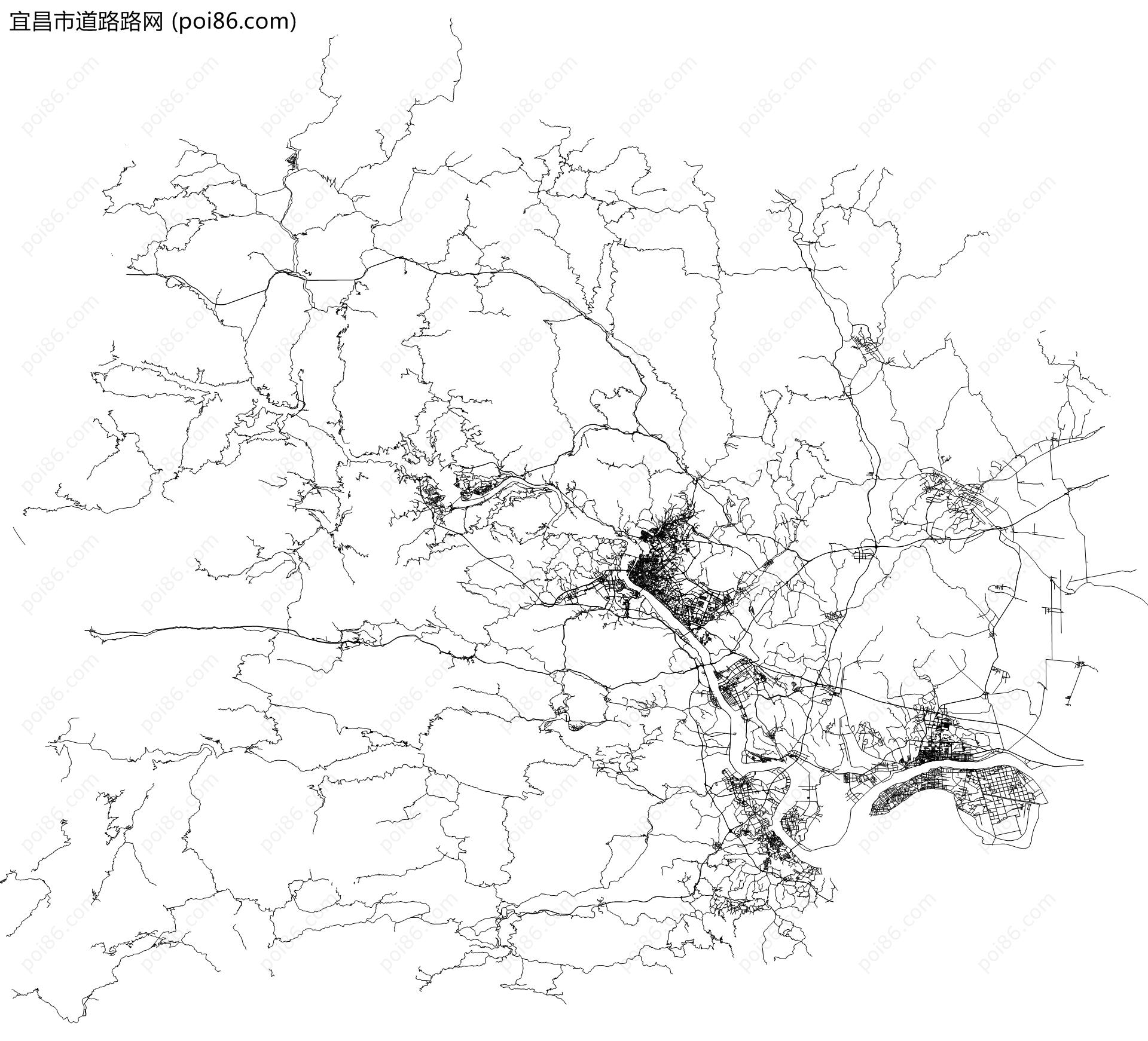 宜昌市道路路网地图
