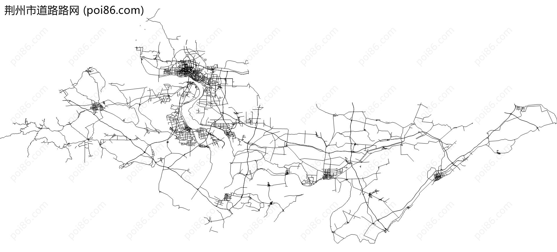 荆州市道路路网地图