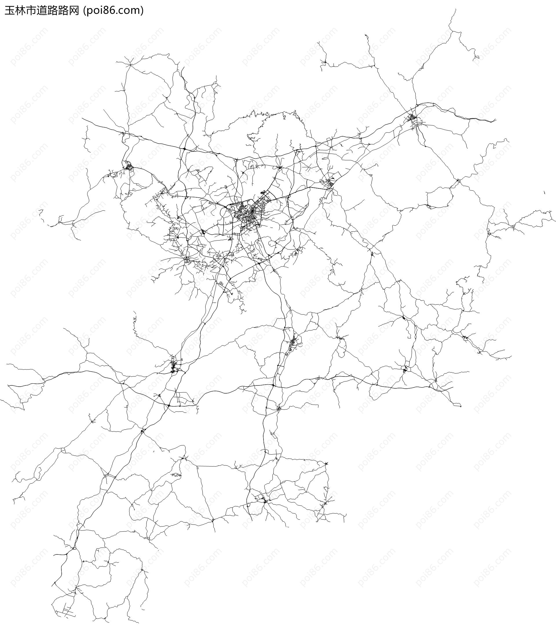 玉林市道路路网地图