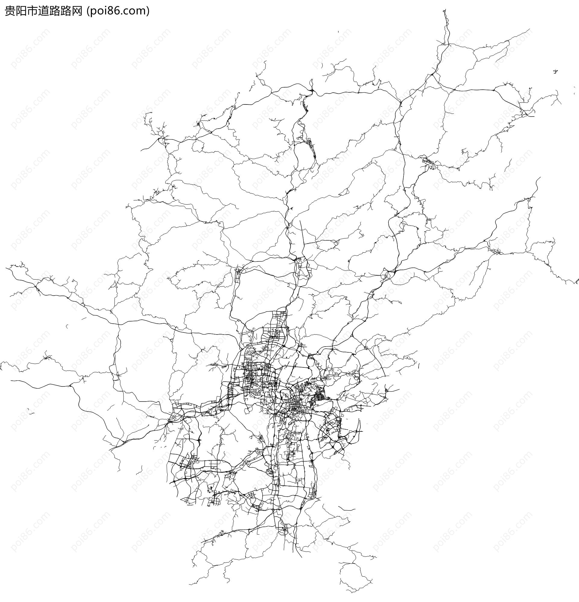 贵阳市道路路网地图