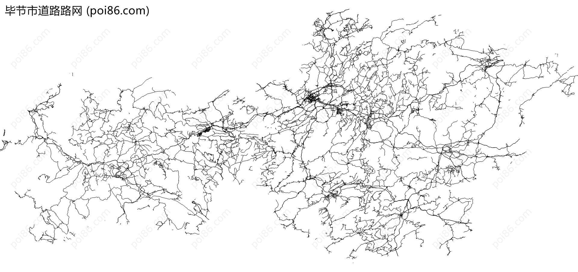 毕节市道路路网地图