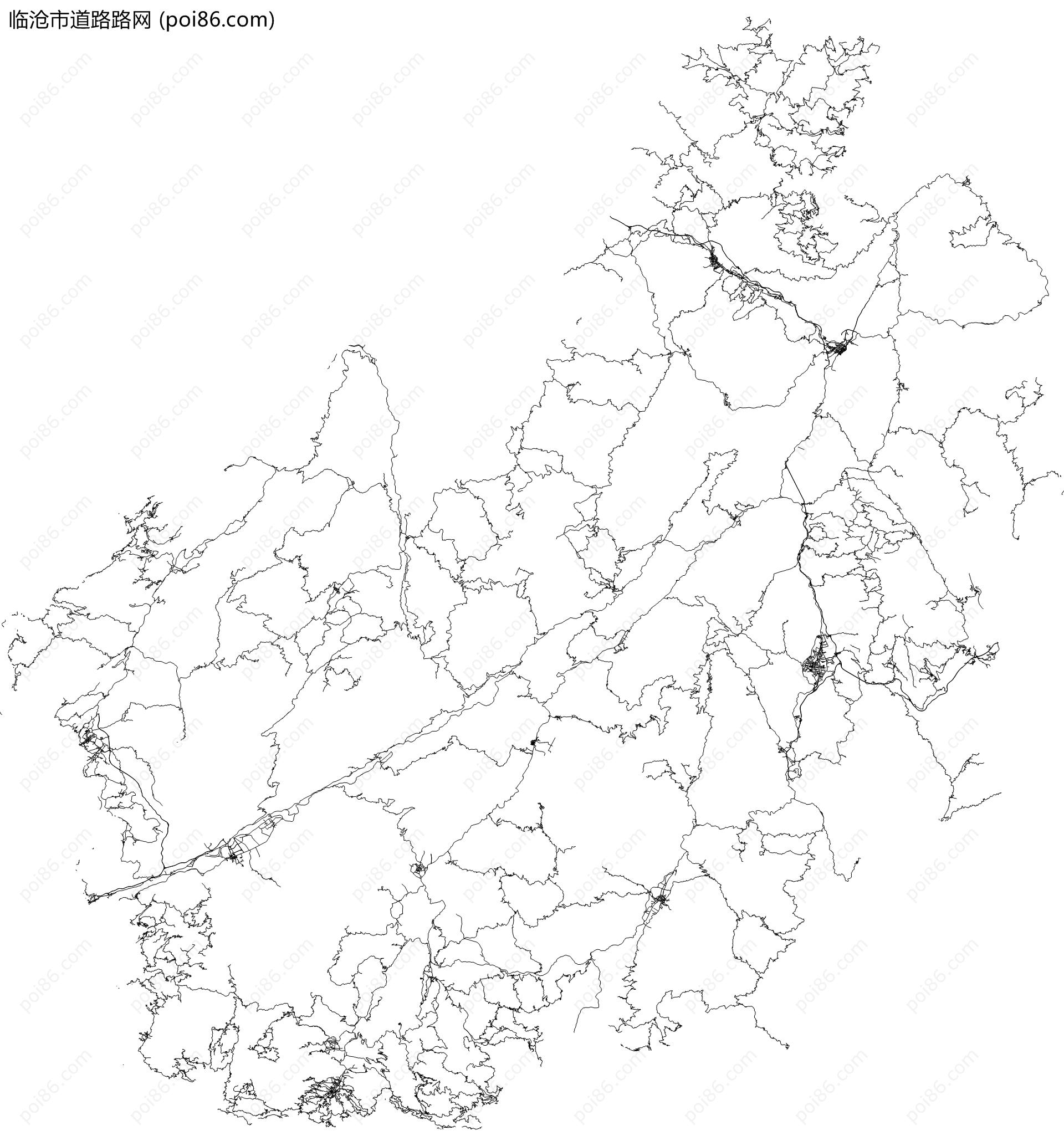 临沧市道路路网地图