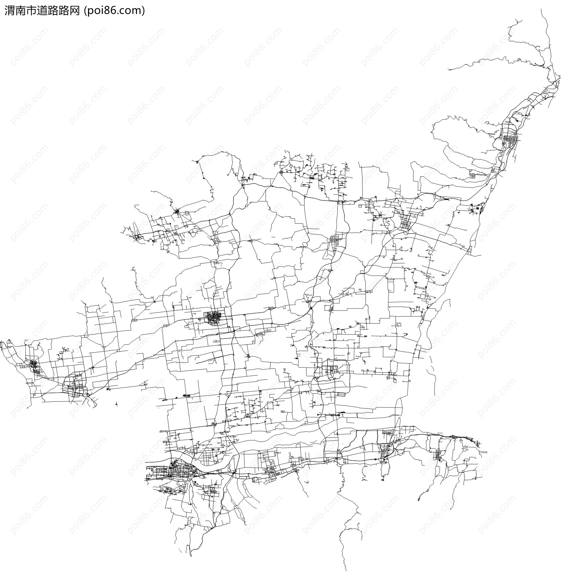 渭南市道路路网地图