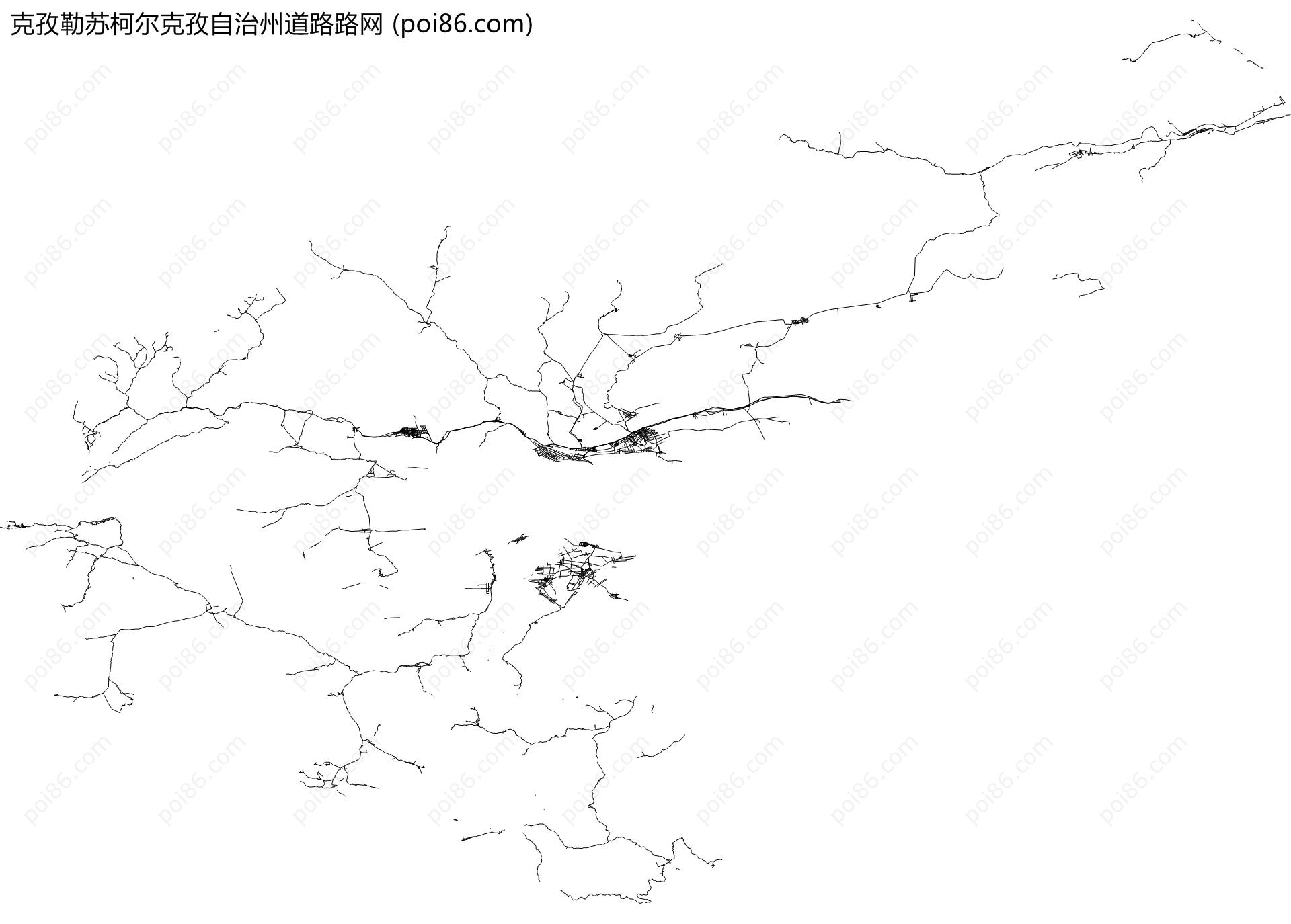 克孜勒苏柯尔克孜自治州道路路网地图