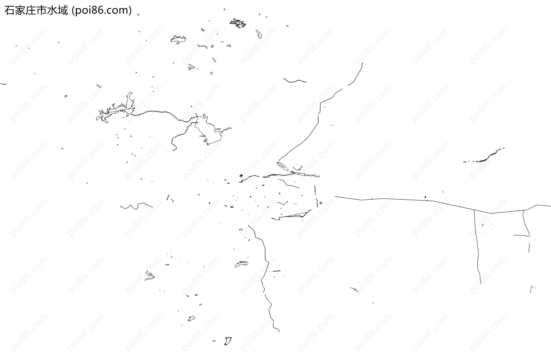 石家庄市水域地图