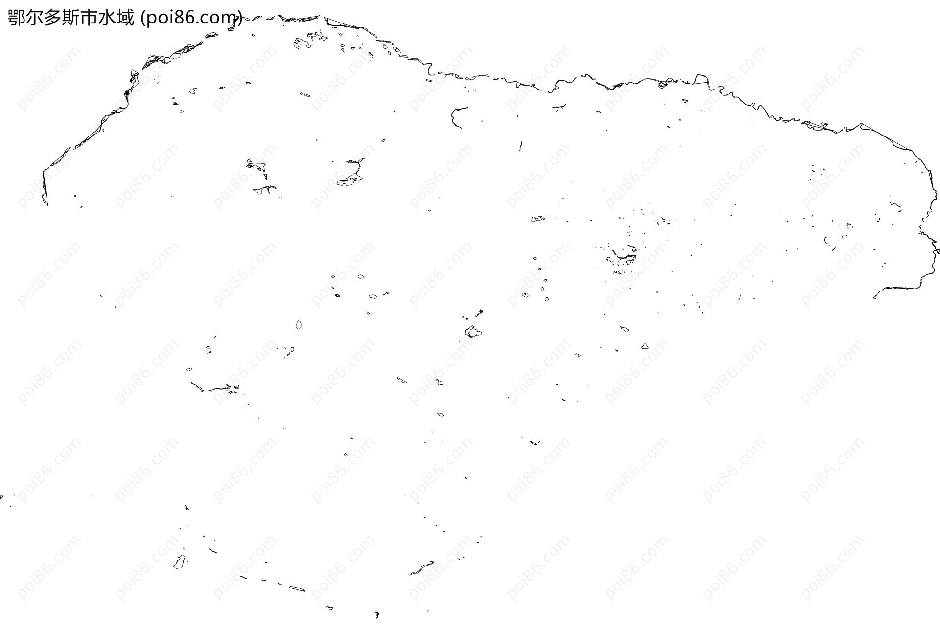 鄂尔多斯市水域地图
