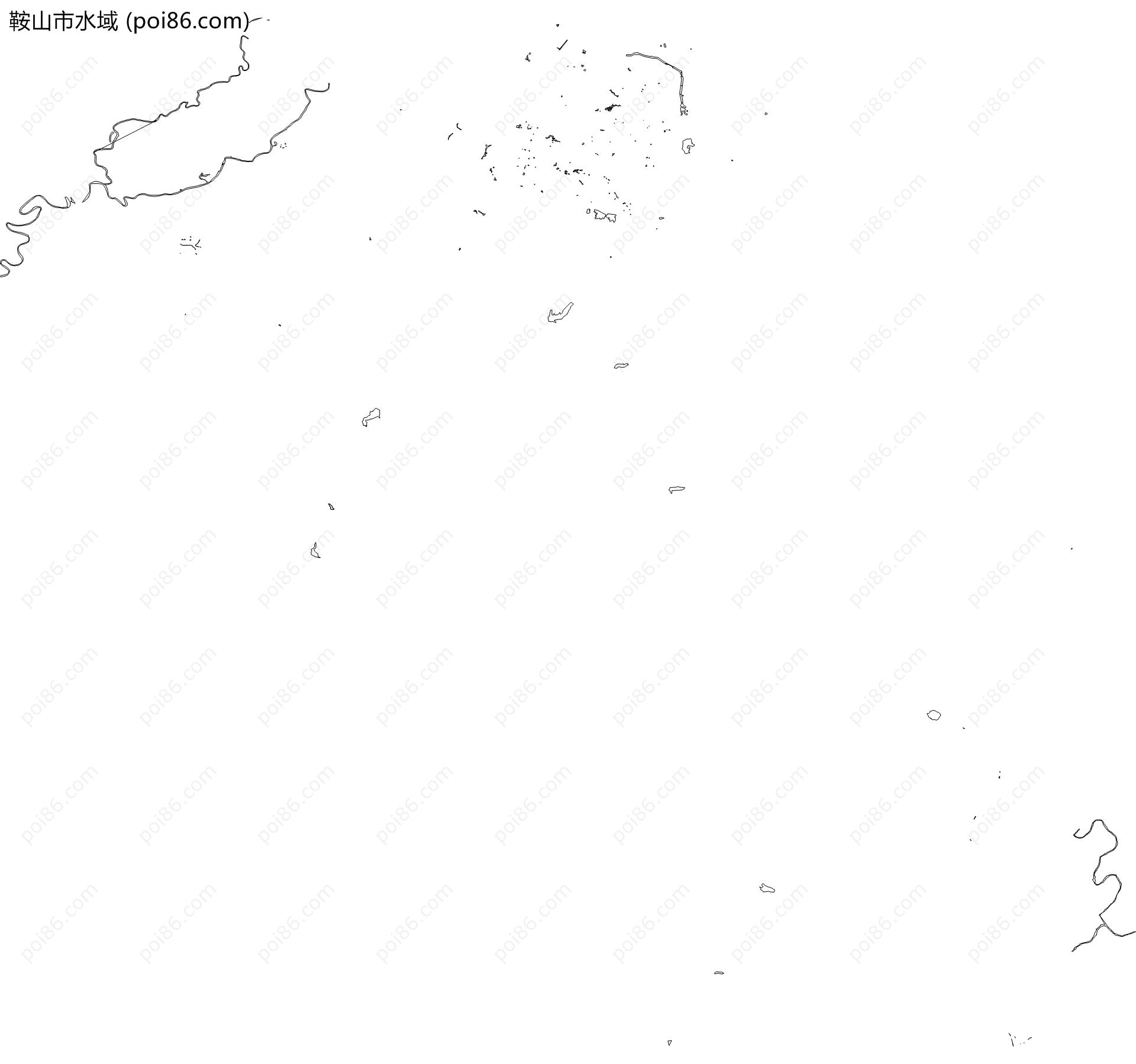 鞍山市水域地图