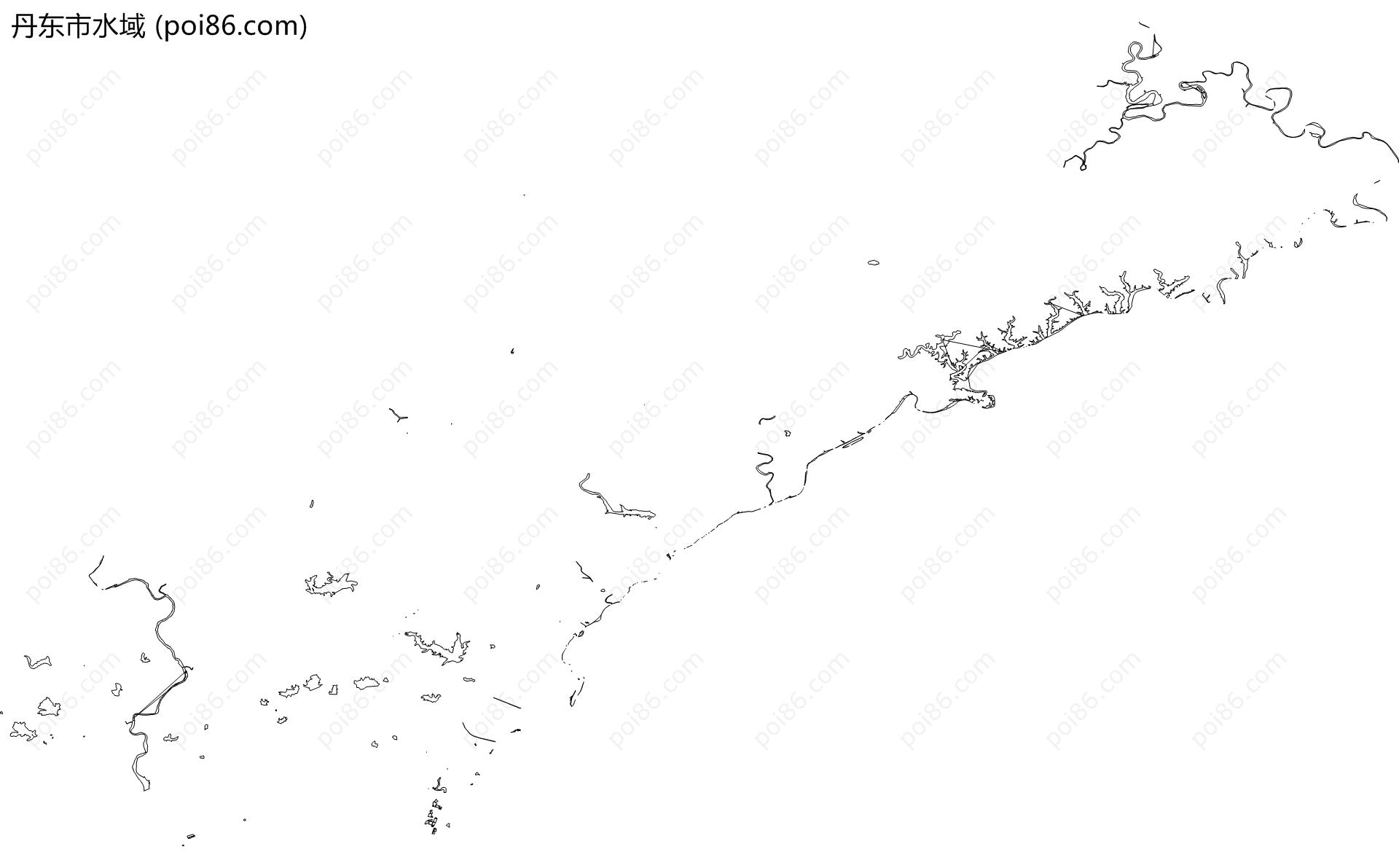 丹东市水域地图
