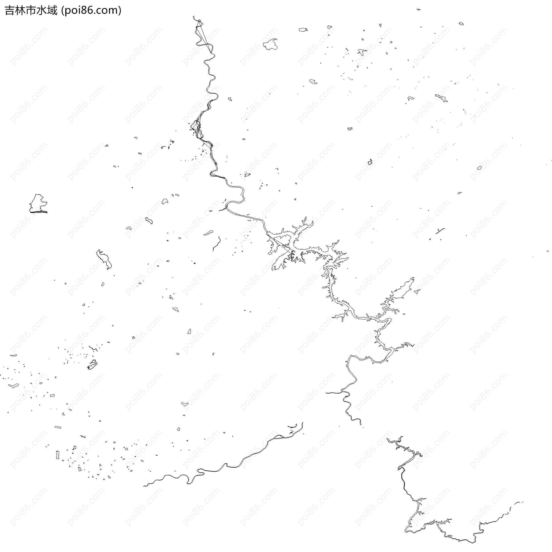 吉林市水域地图