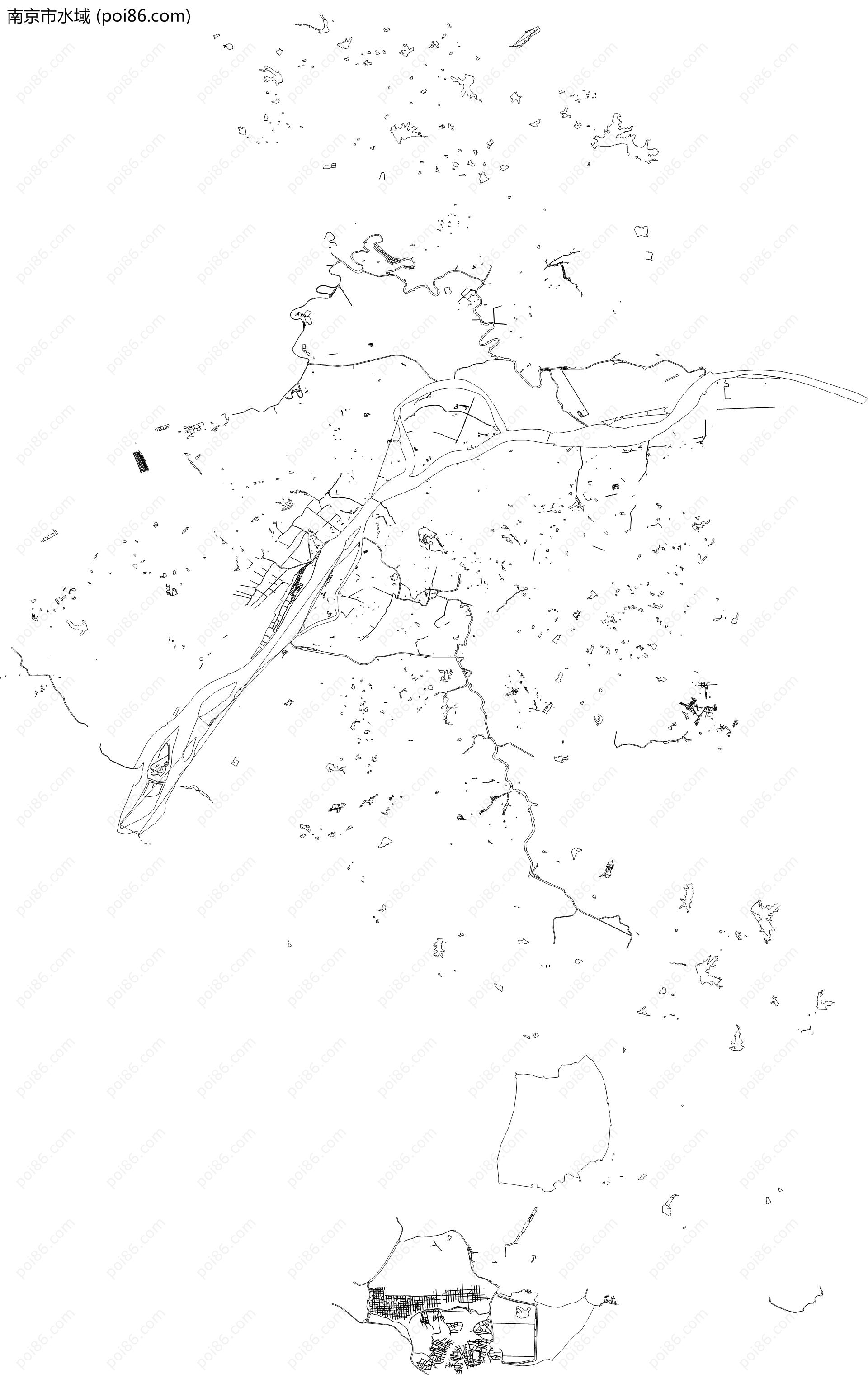 南京市水域地图