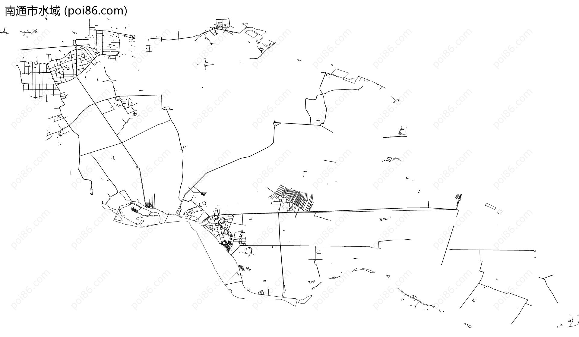 南通市水域地图