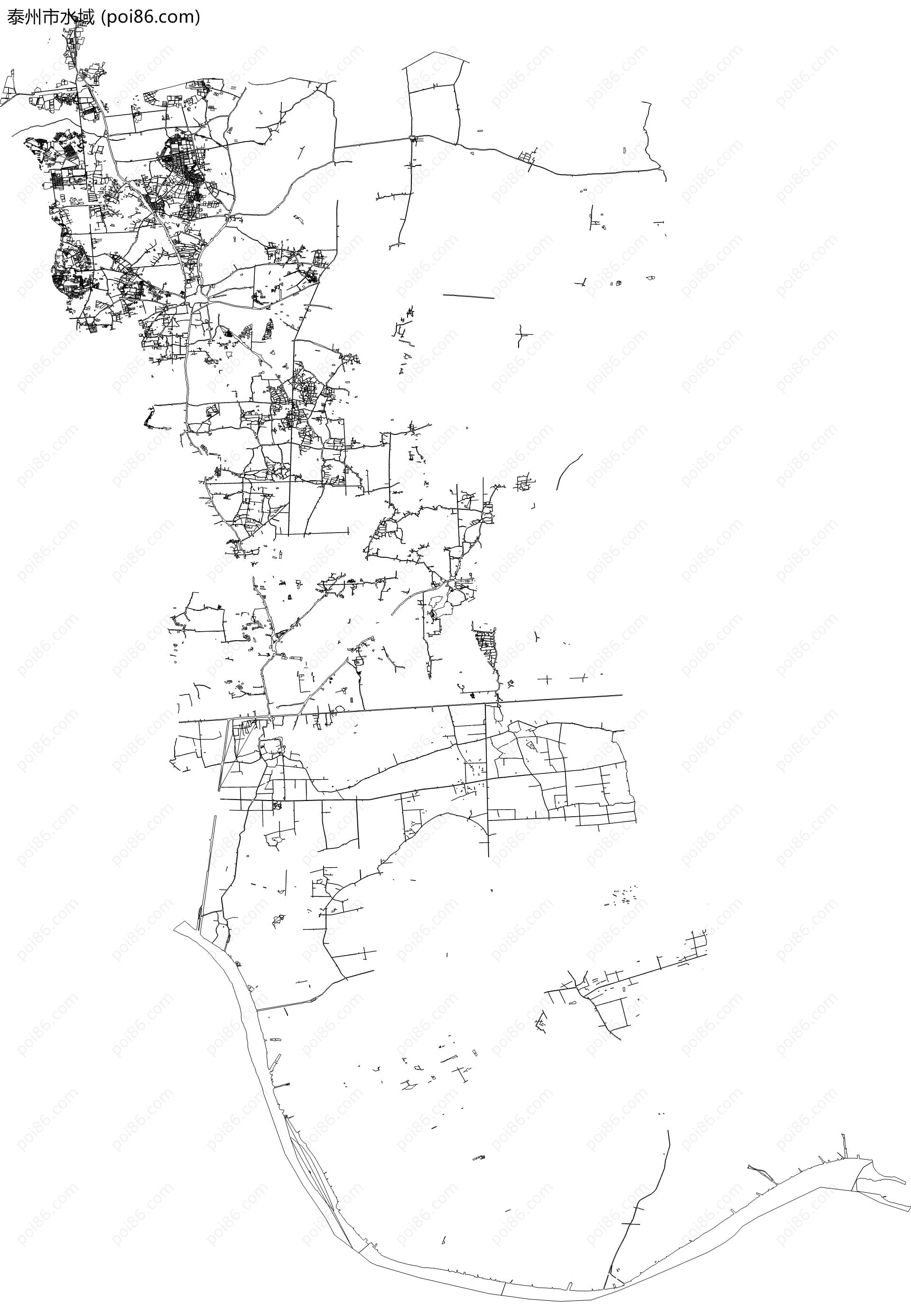 泰州市水域地图