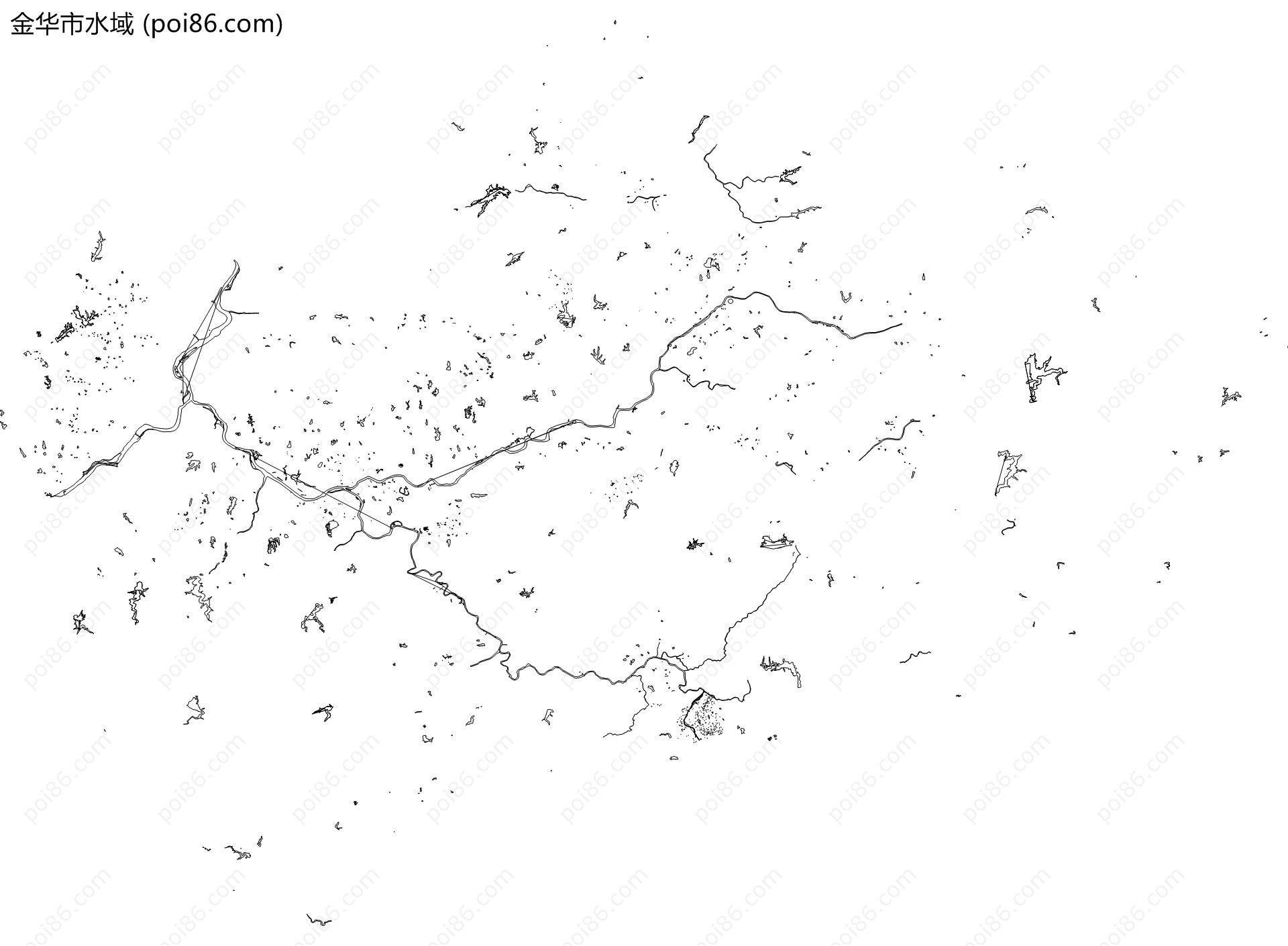 金华市水域地图