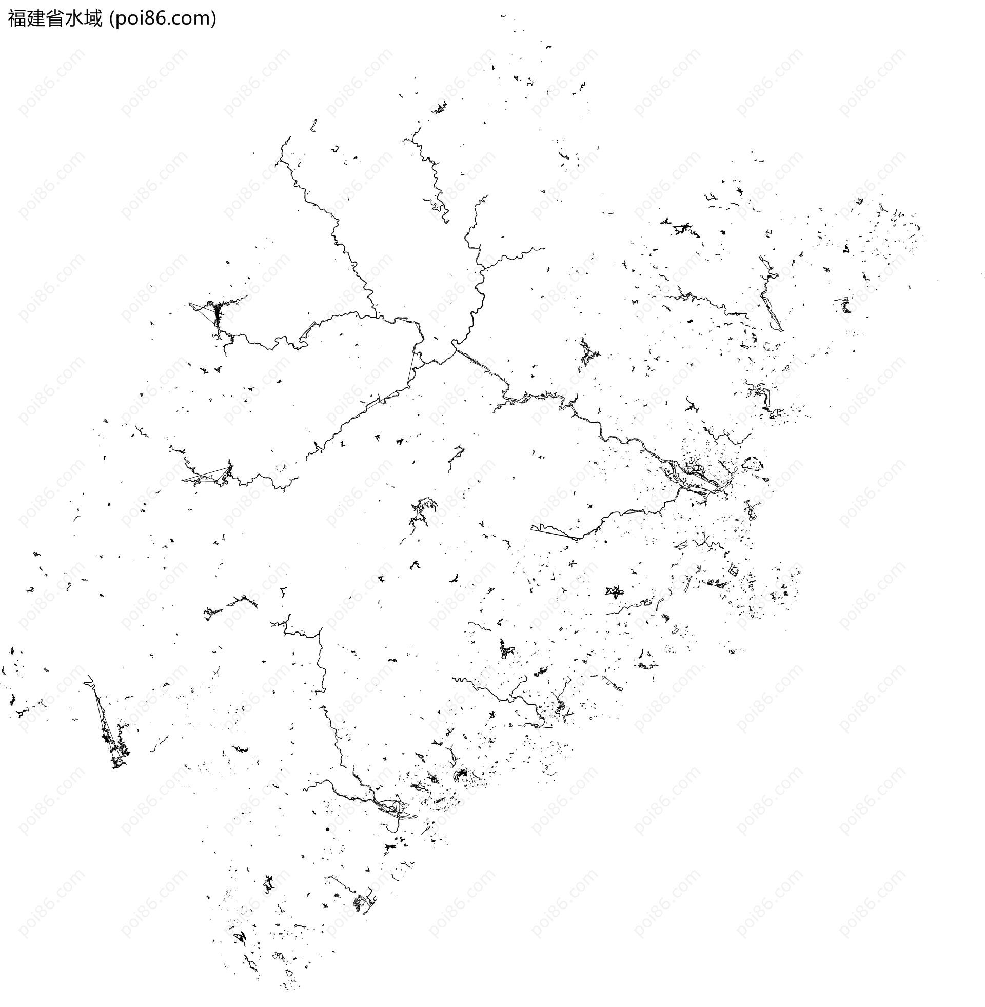 福建省水域地图