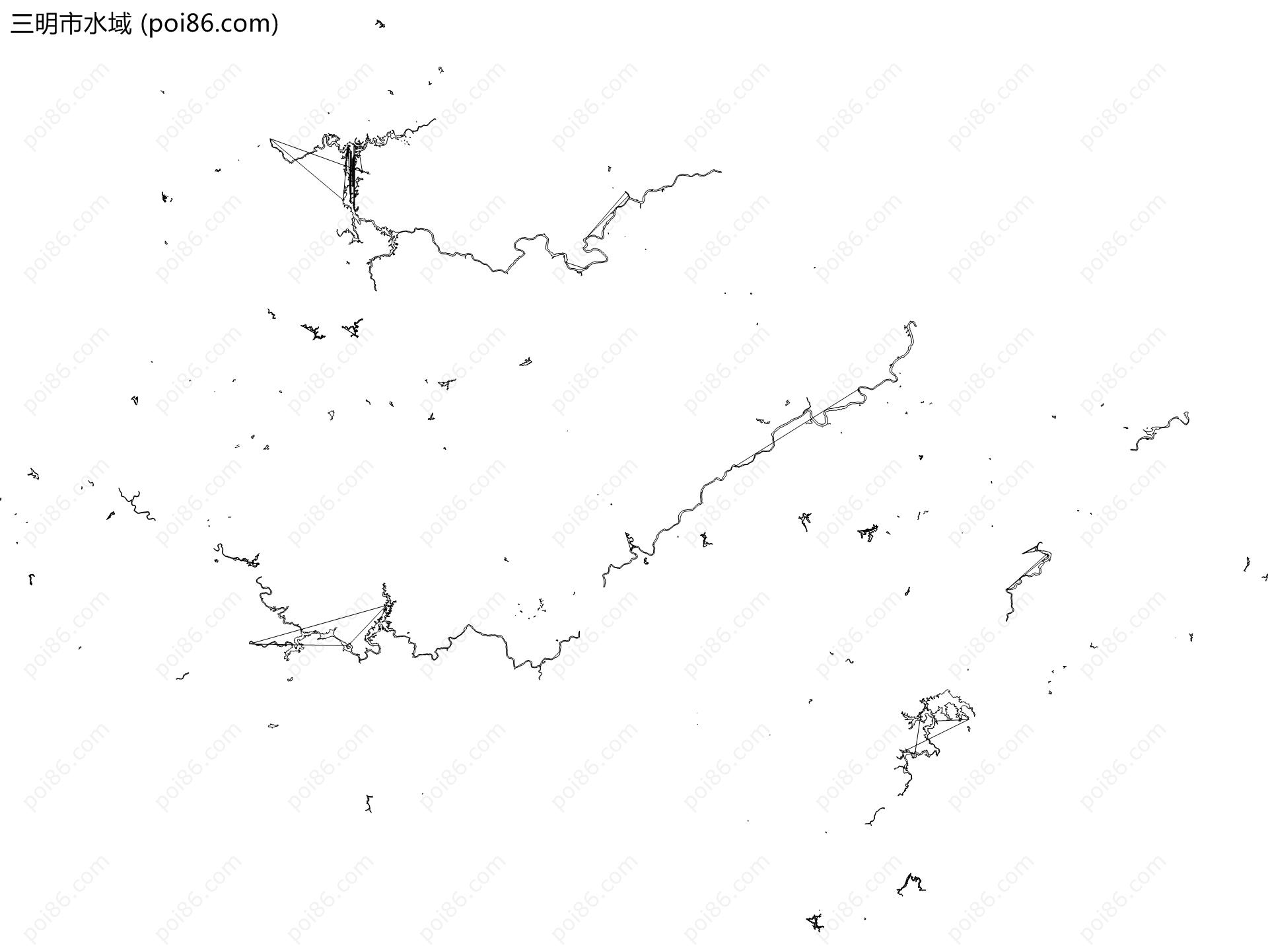三明市水域地图