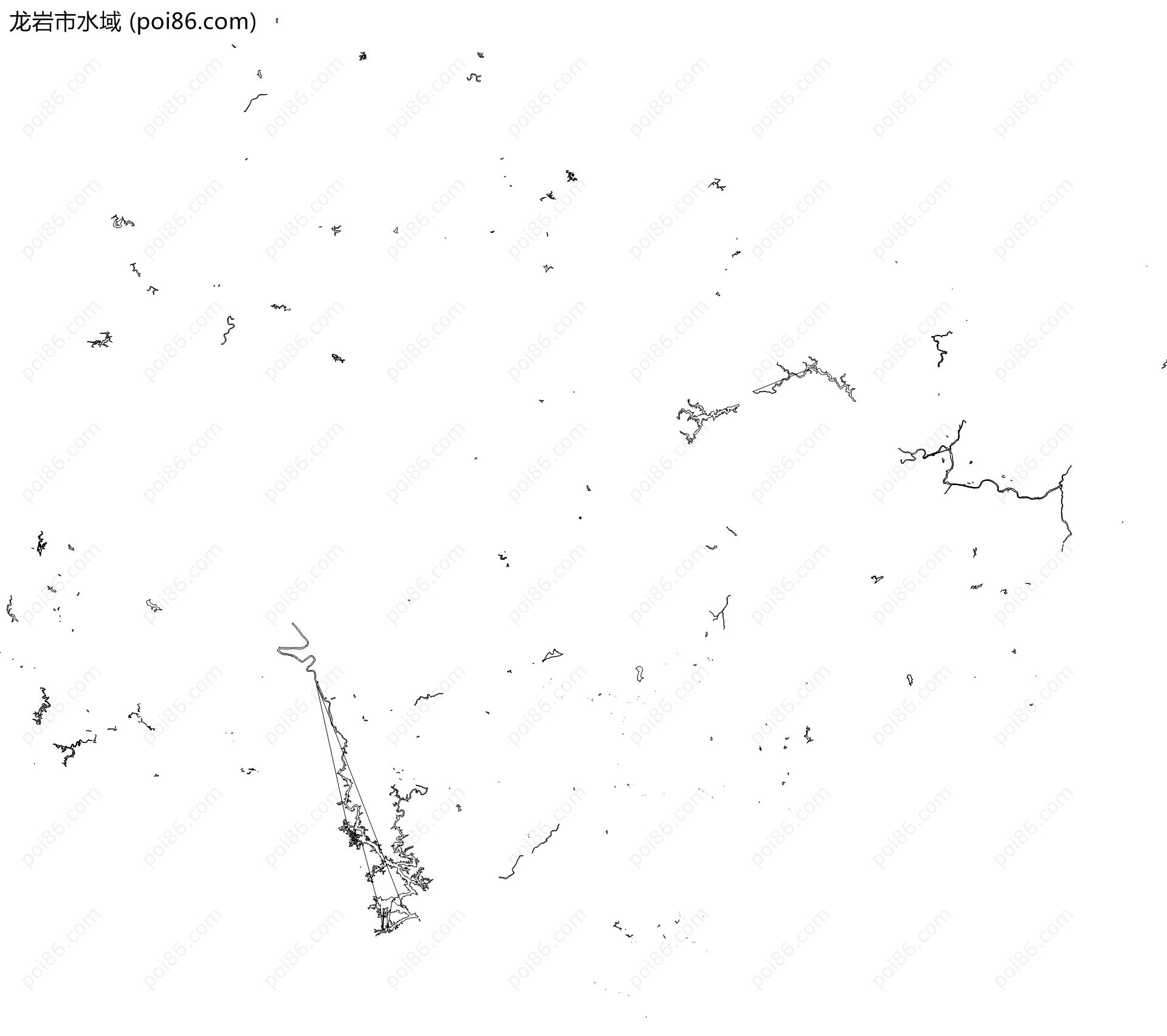 龙岩市水域地图
