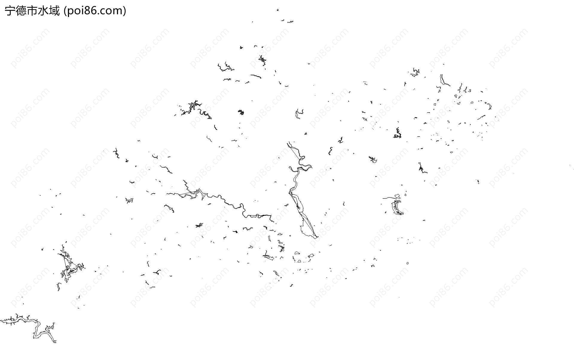 宁德市水域地图