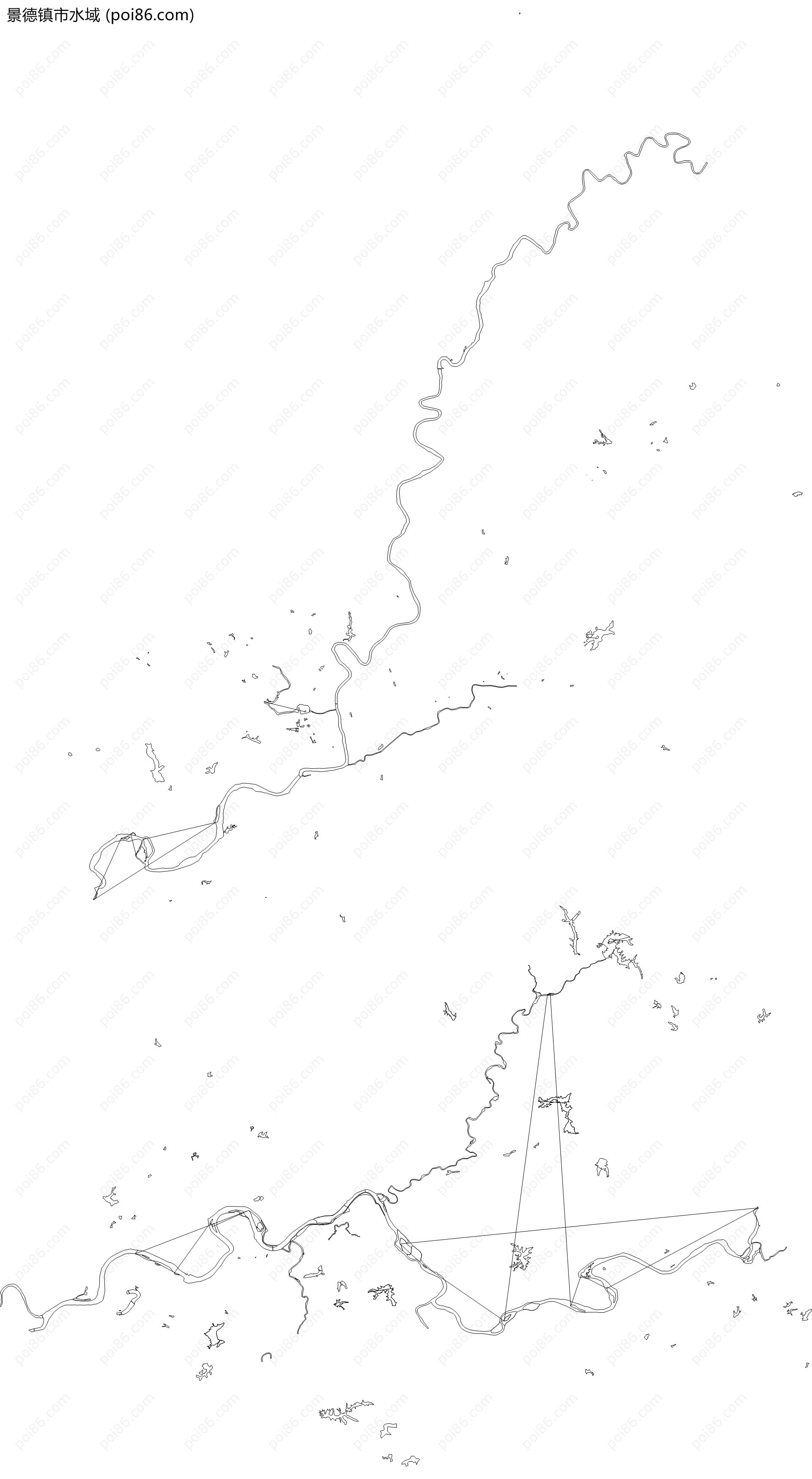 景德镇市水域地图