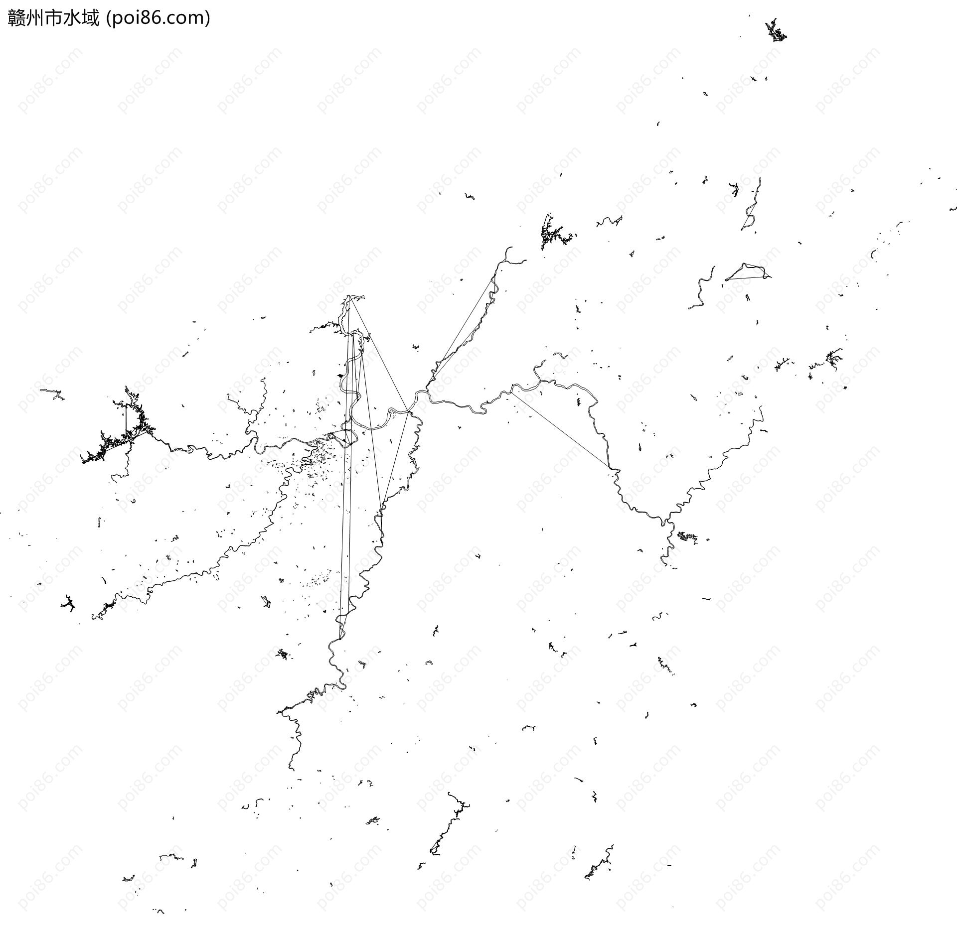 赣州市水域地图
