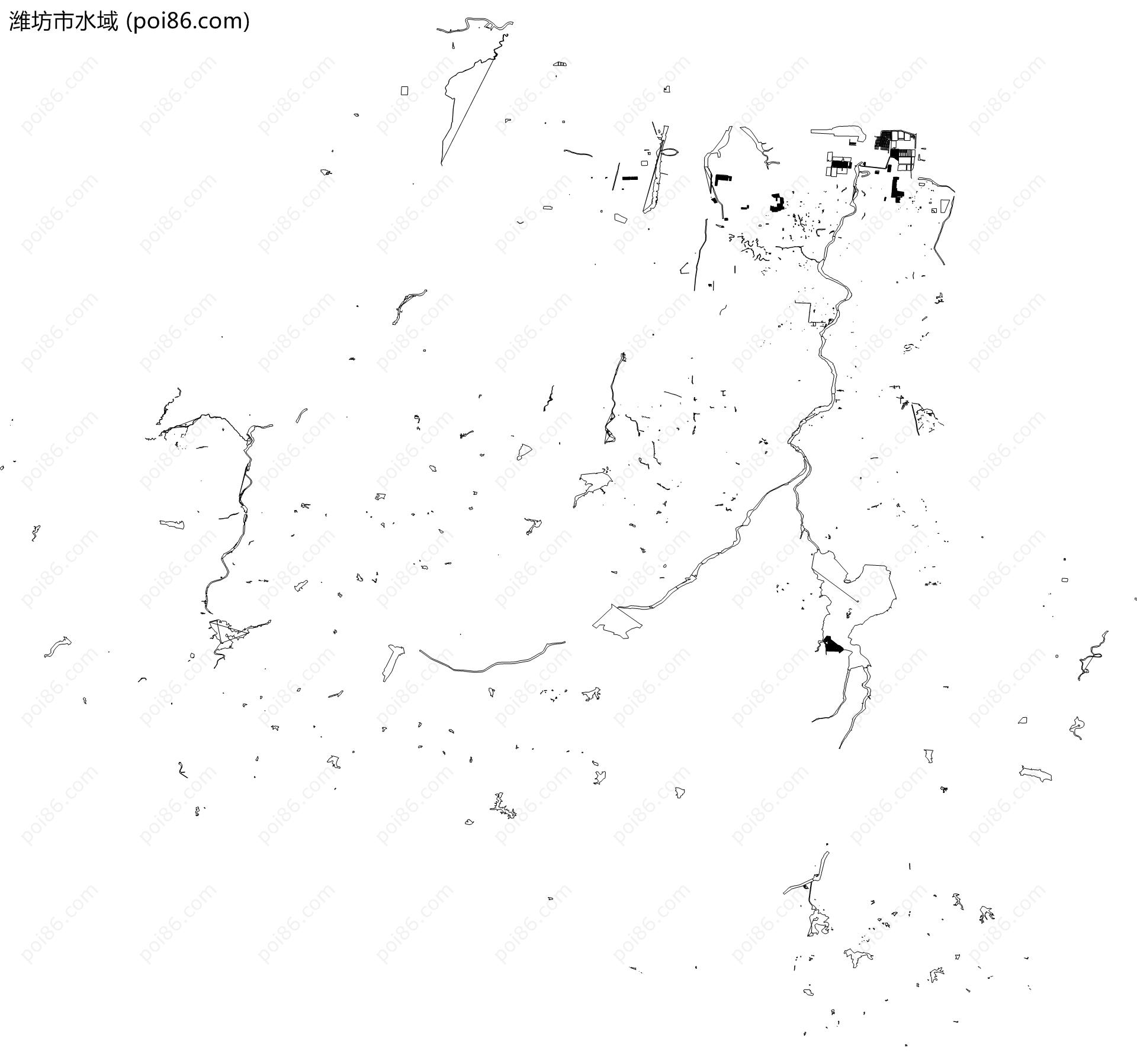 潍坊市水域地图