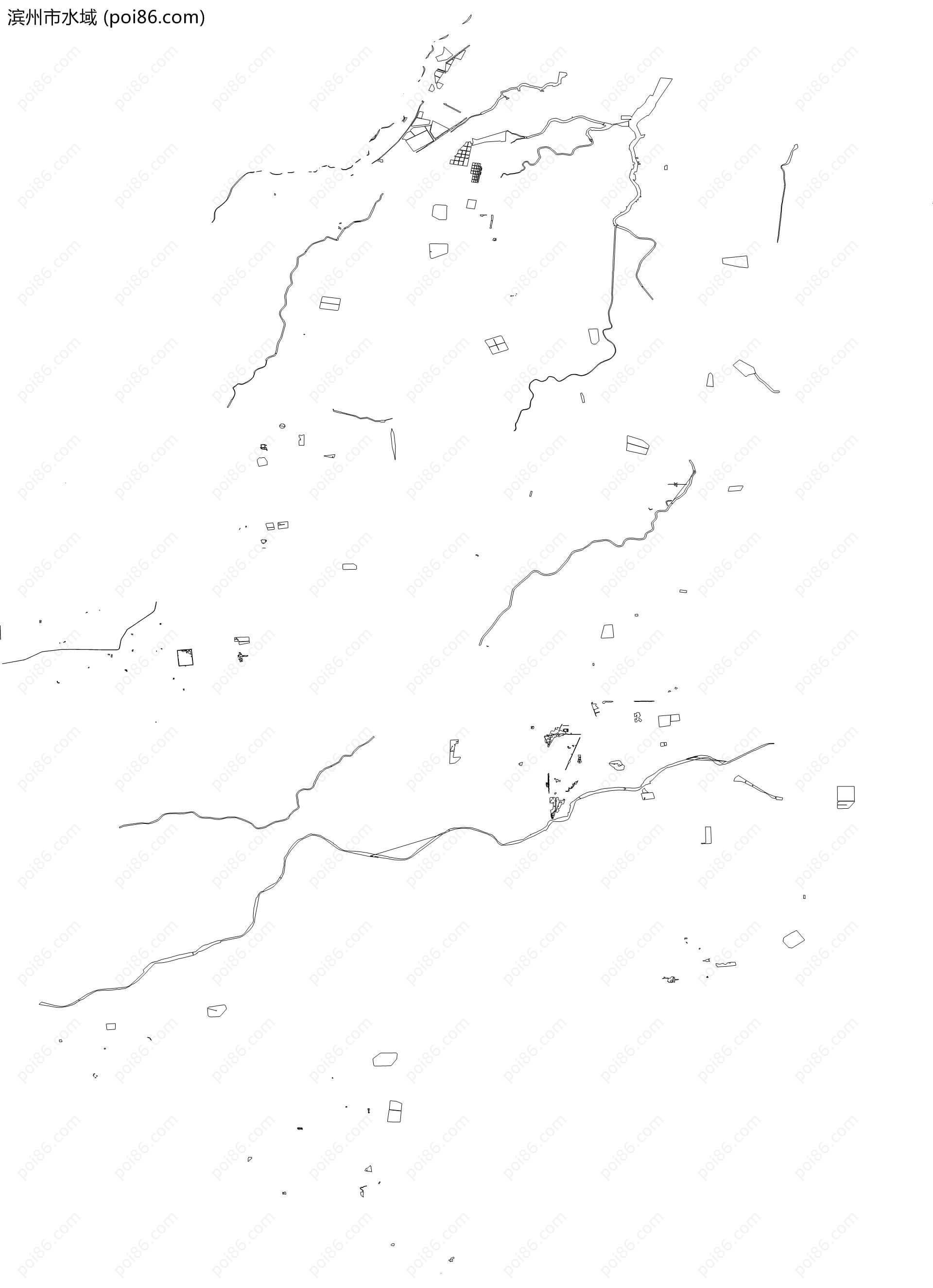 滨州市水域地图