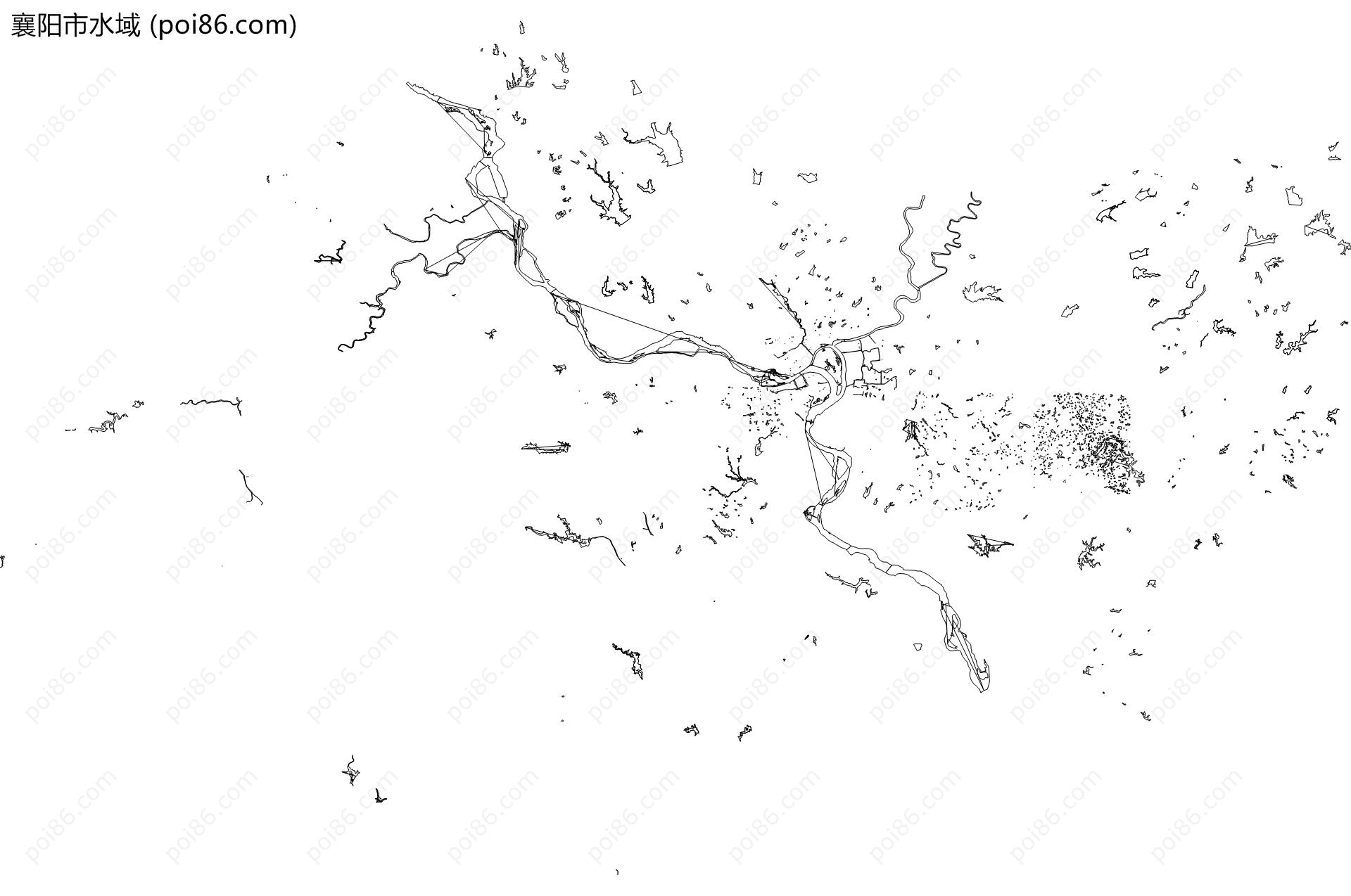 襄阳市水域地图