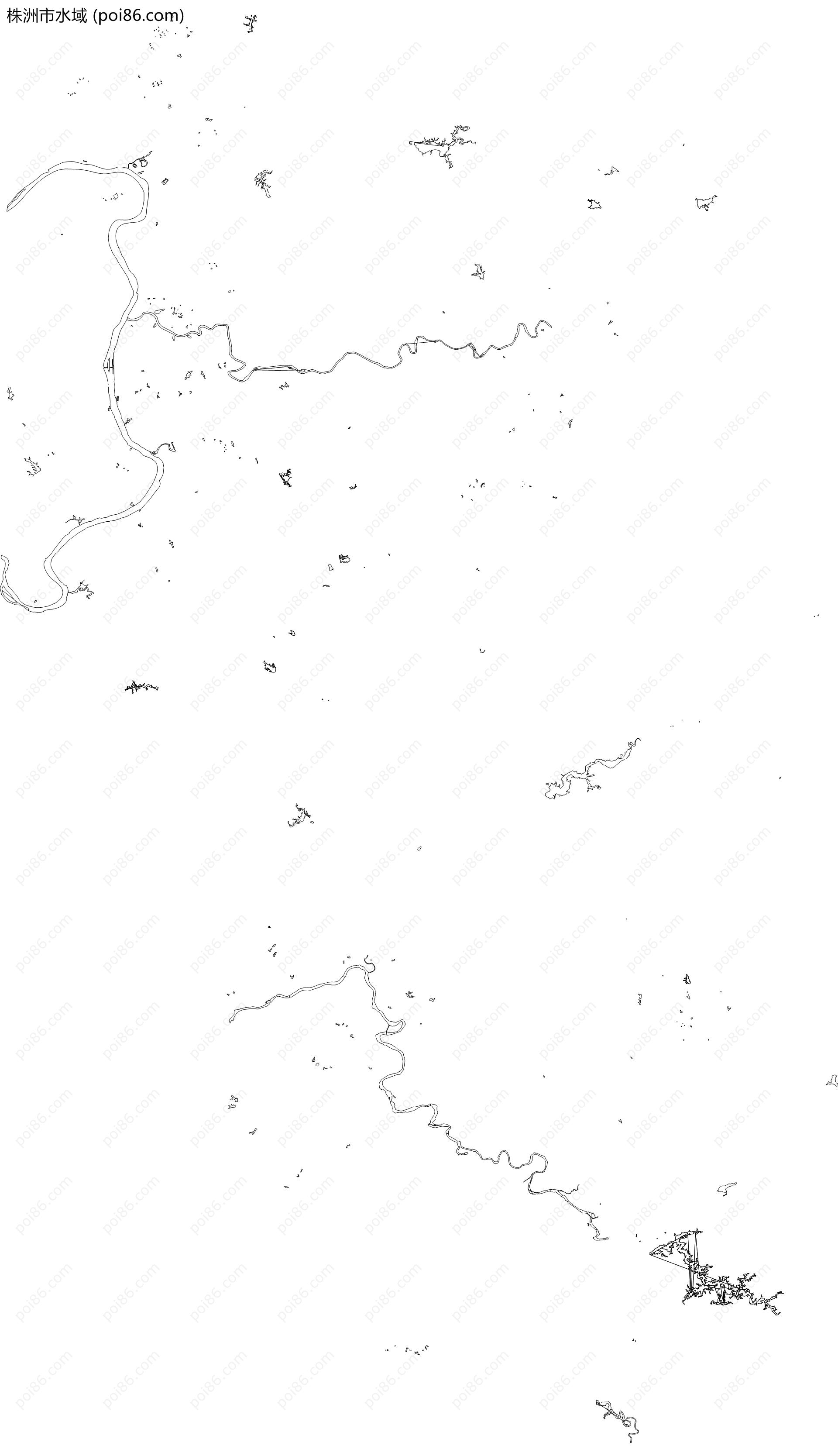 株洲市水域地图
