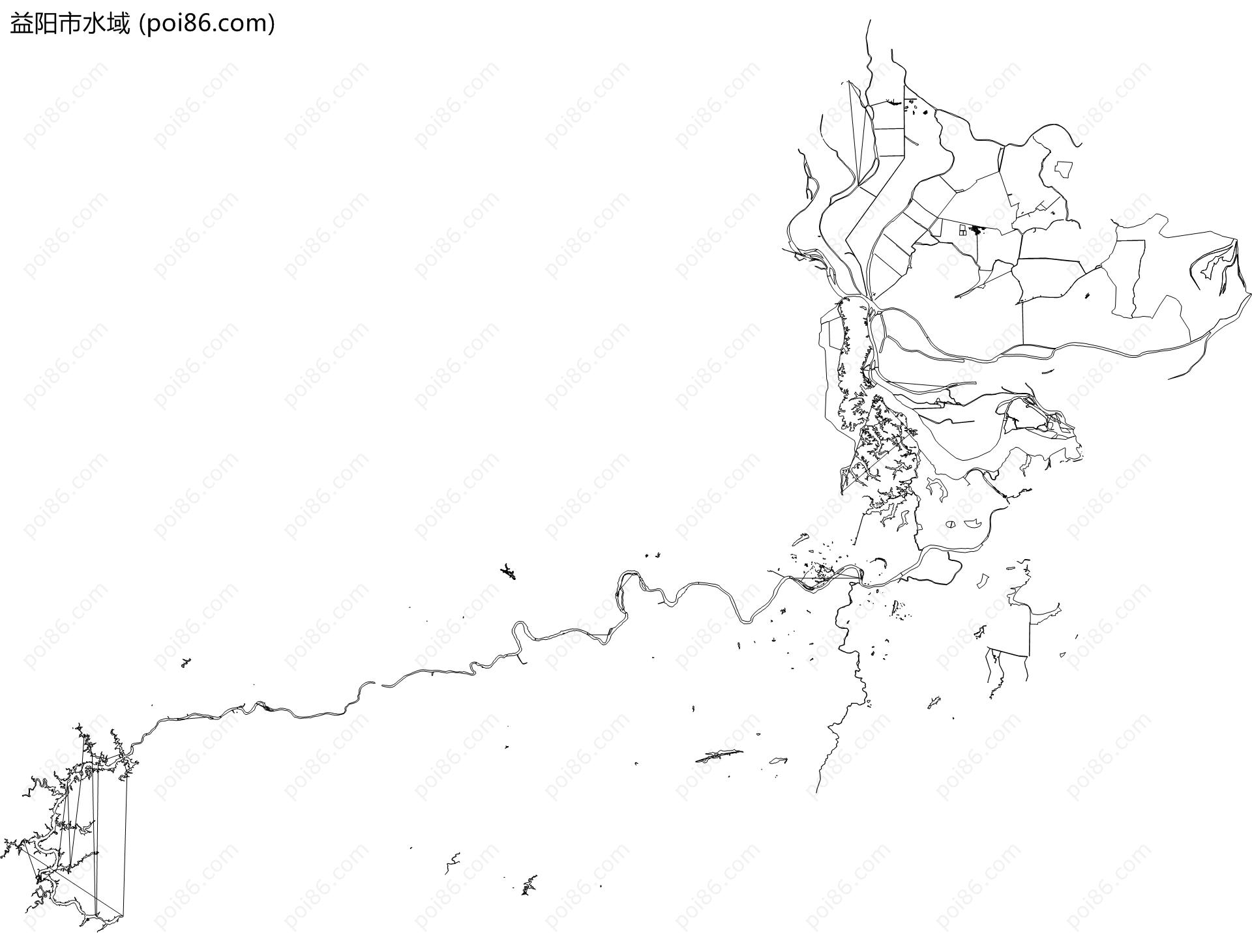 益阳市水域地图